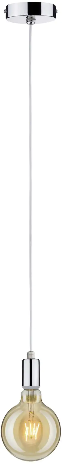 Paulmann Pendelleuchte Larus chrom Ø 11 cm E 27, max. 60 W, dimmbar Paulmann Pendelleuchte Larus chrom Ø 11 cm E 27, max. 60 W, dimmbar