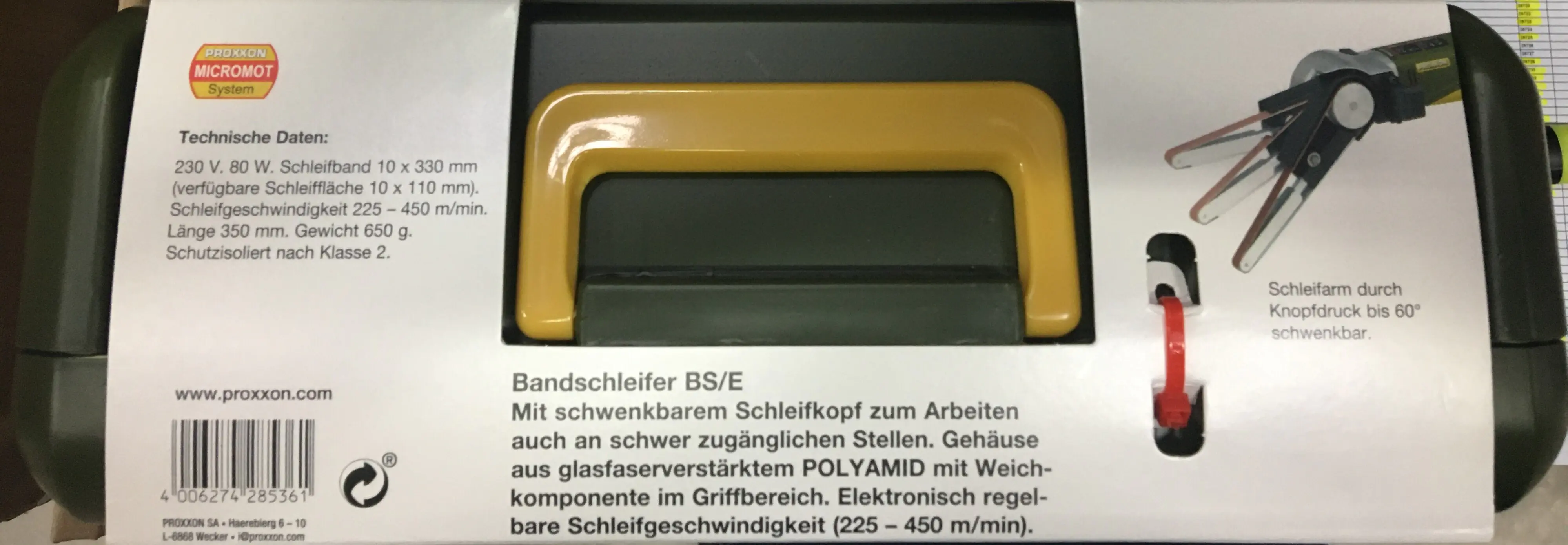 Proxxon Bandschleifer BS/E 80 W Proxxon Bandschleifer BS/E 80 W