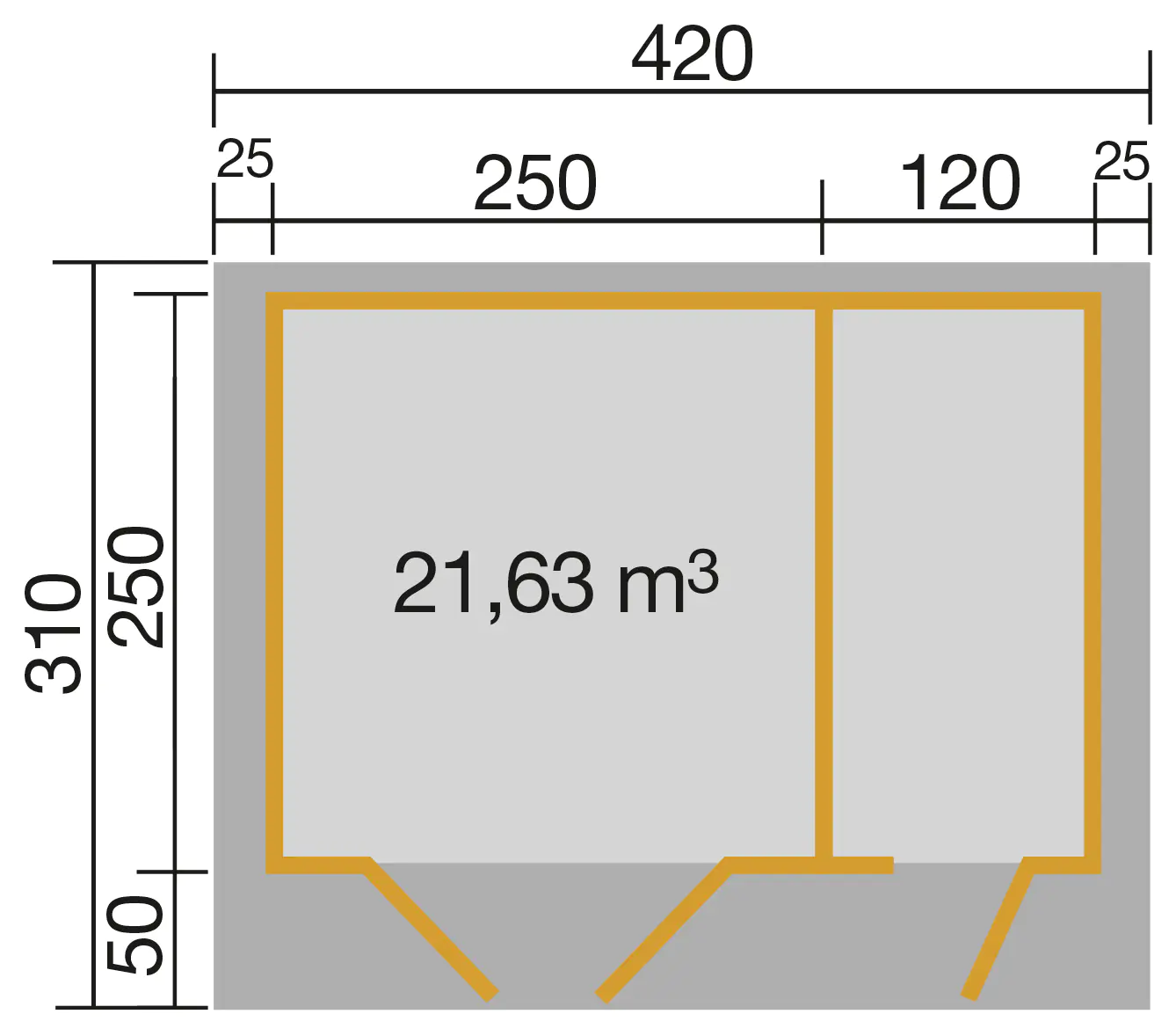 Weka Gartenhaus Luisa 370 x 250 cm anthrazit mit Fußboden Weka Gartenhaus Luisa 370 x 250 cm anthrazit mit Fußboden