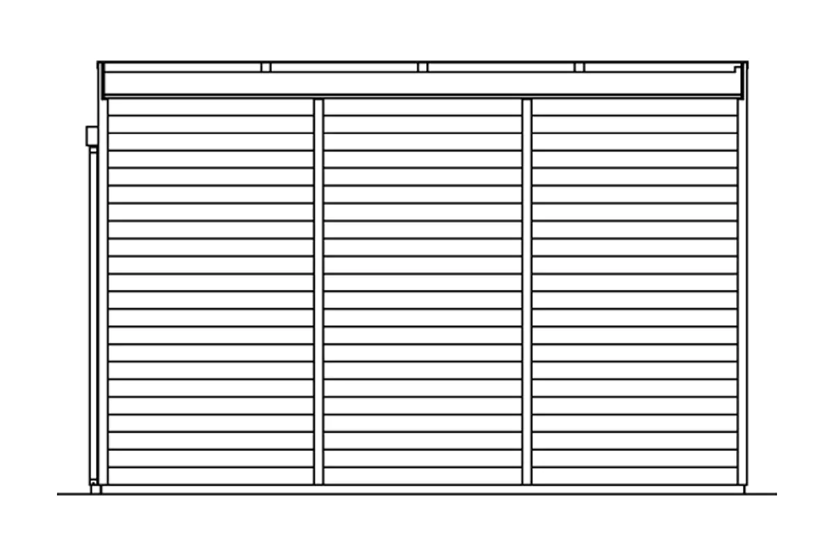 4018211035885_8 SKAN HOLZ Gartenhaus Tokio 4 402 x 402 cm schiefergrau mit Fußboden, doppelschalig
