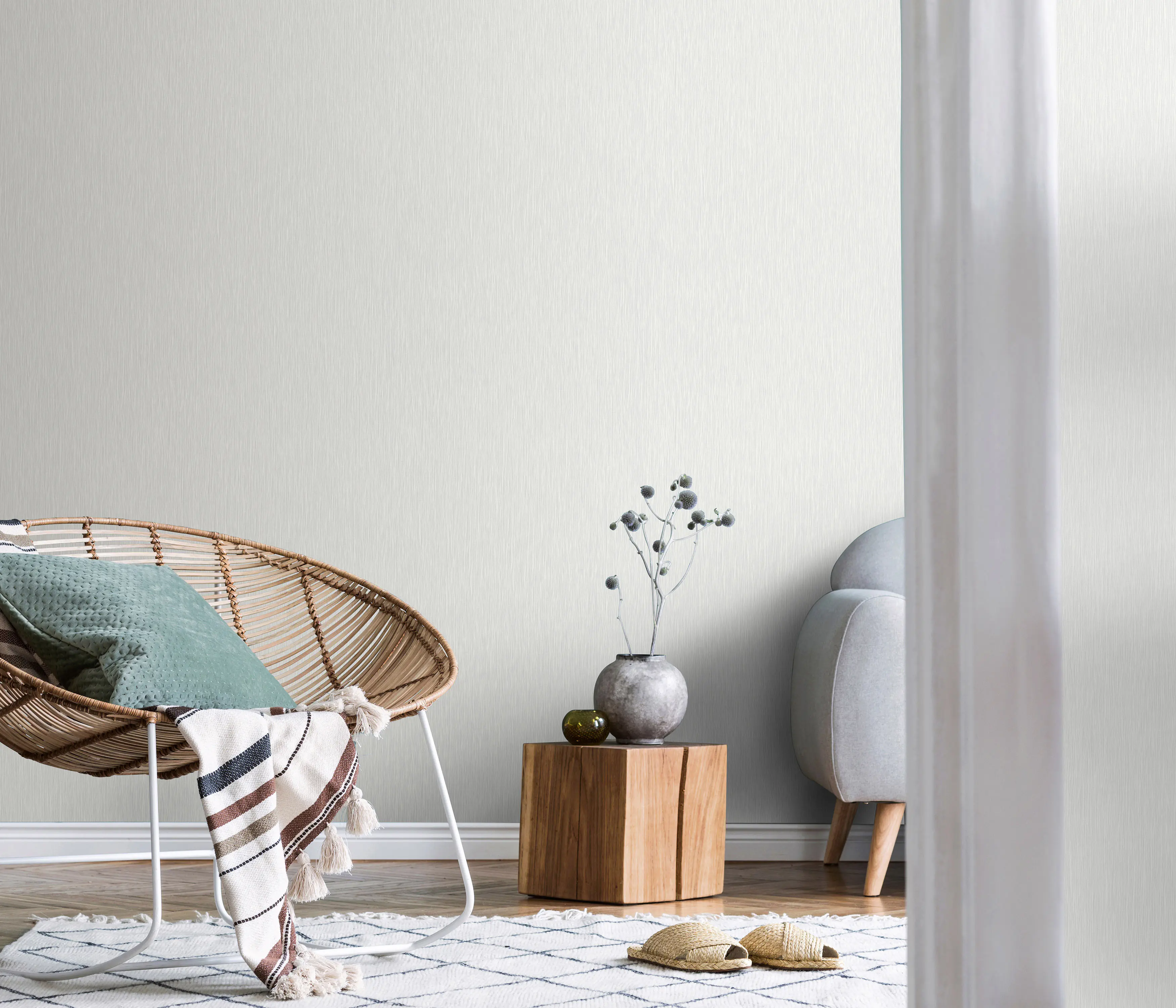 Erismann Vliestapete 10376-31 Fashion for Walls 4 uni hellgrau 10,05 x 0,53 m