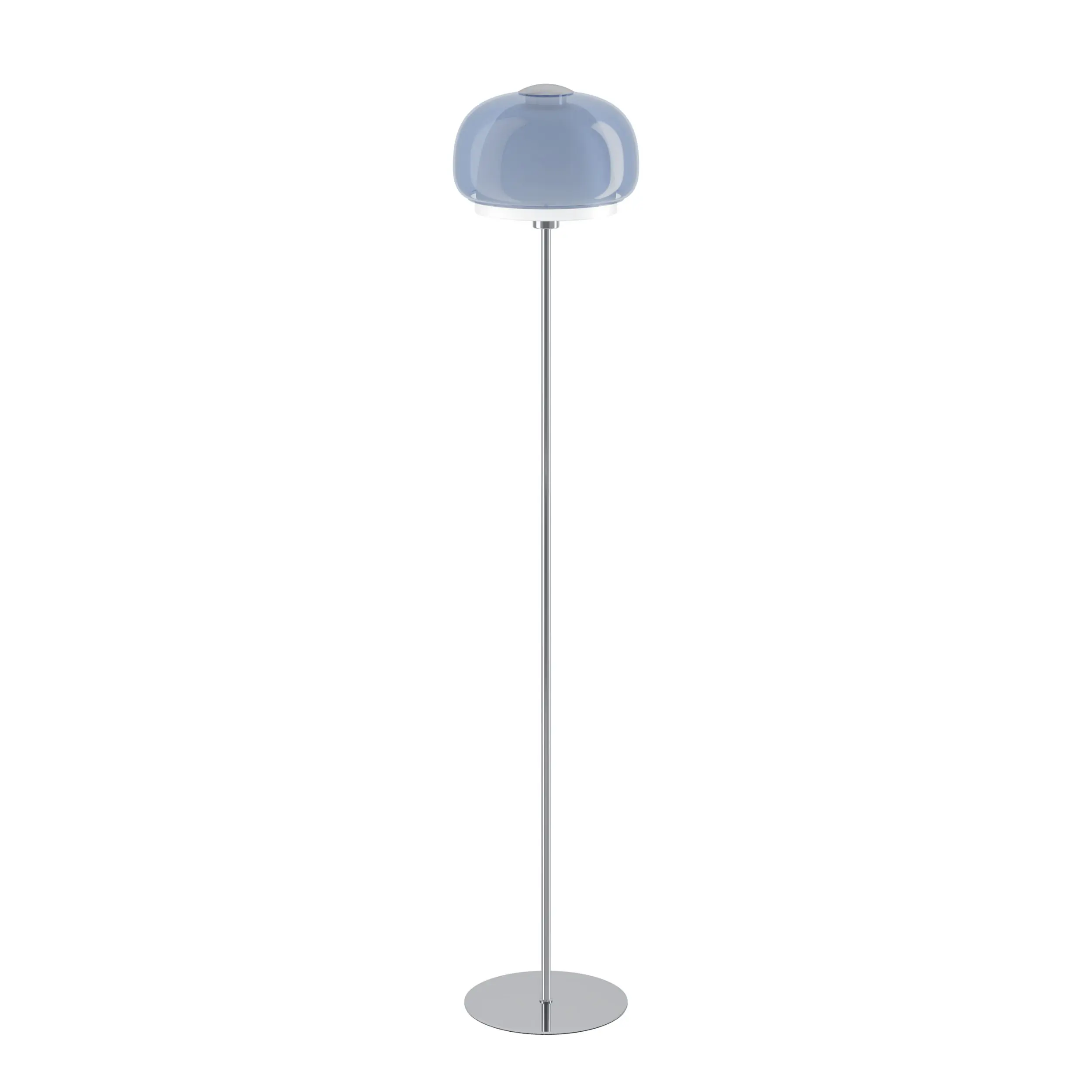 Eglo Stehleuchte Belomontejo E27 Ø30 x H157,5 cm chrom/weiß/blau