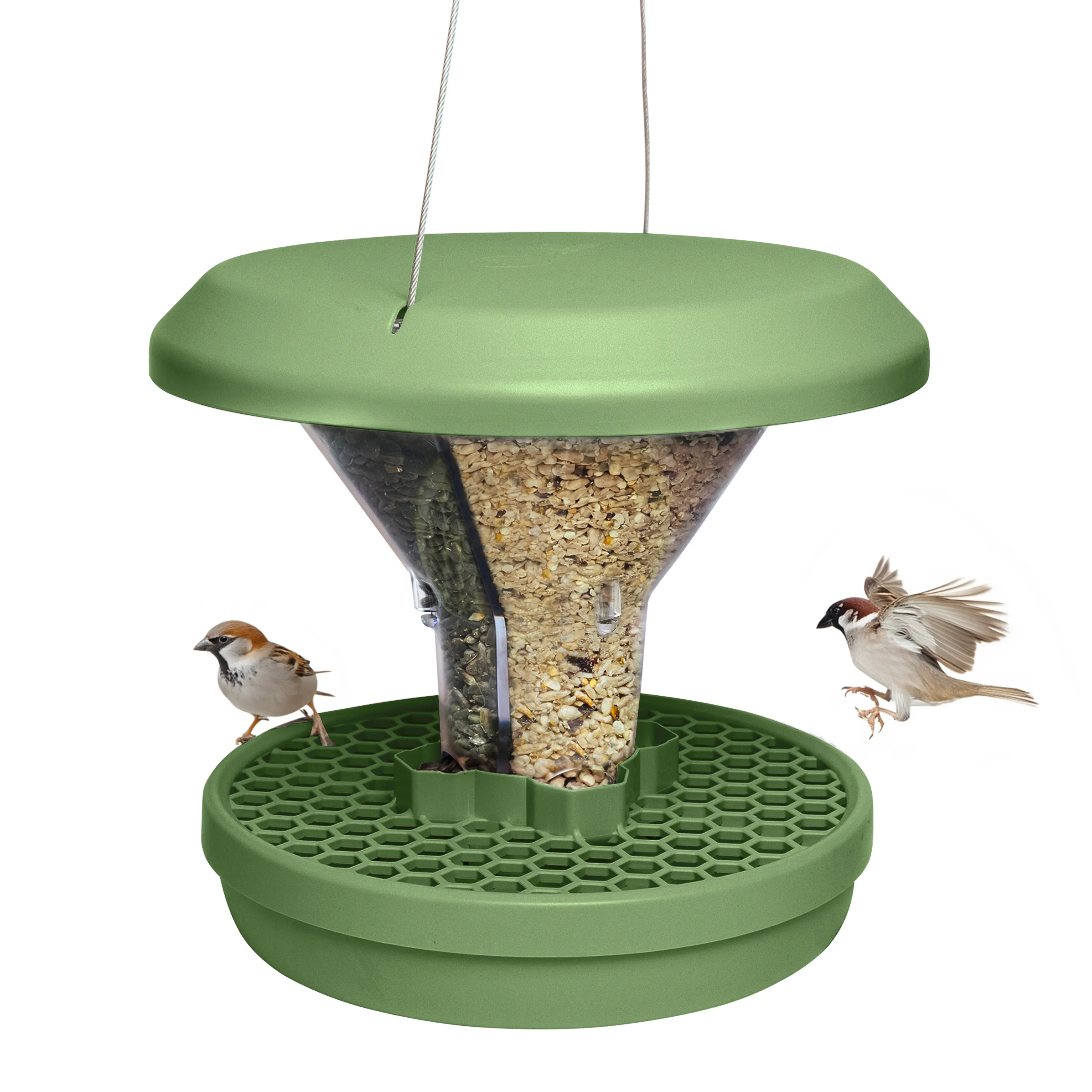 Swissinno Vogelfutterhaus Davos 25 x 25 x 22 cm sage