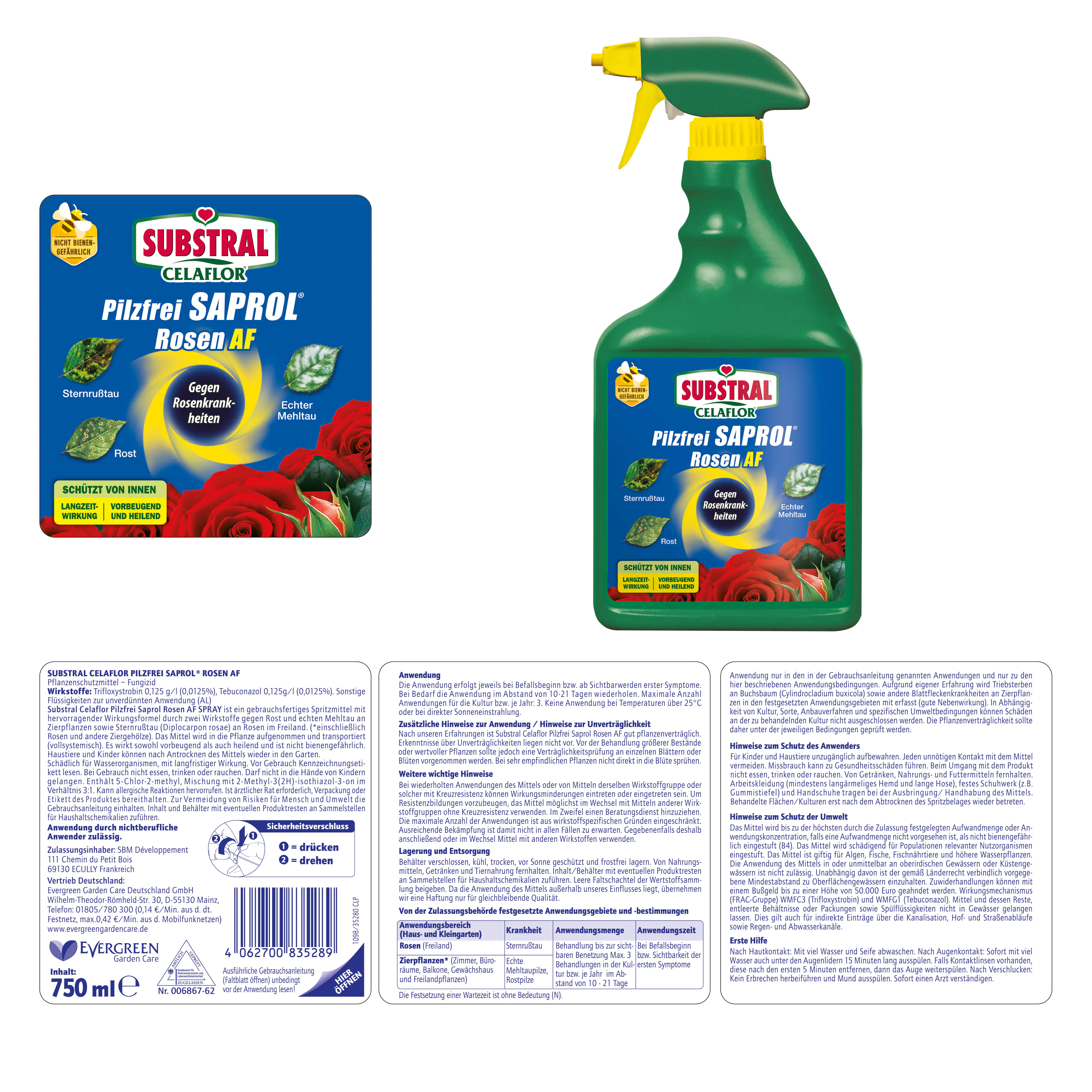 Celaflor Pilzfrei Saprol Rosen AF 750 ml