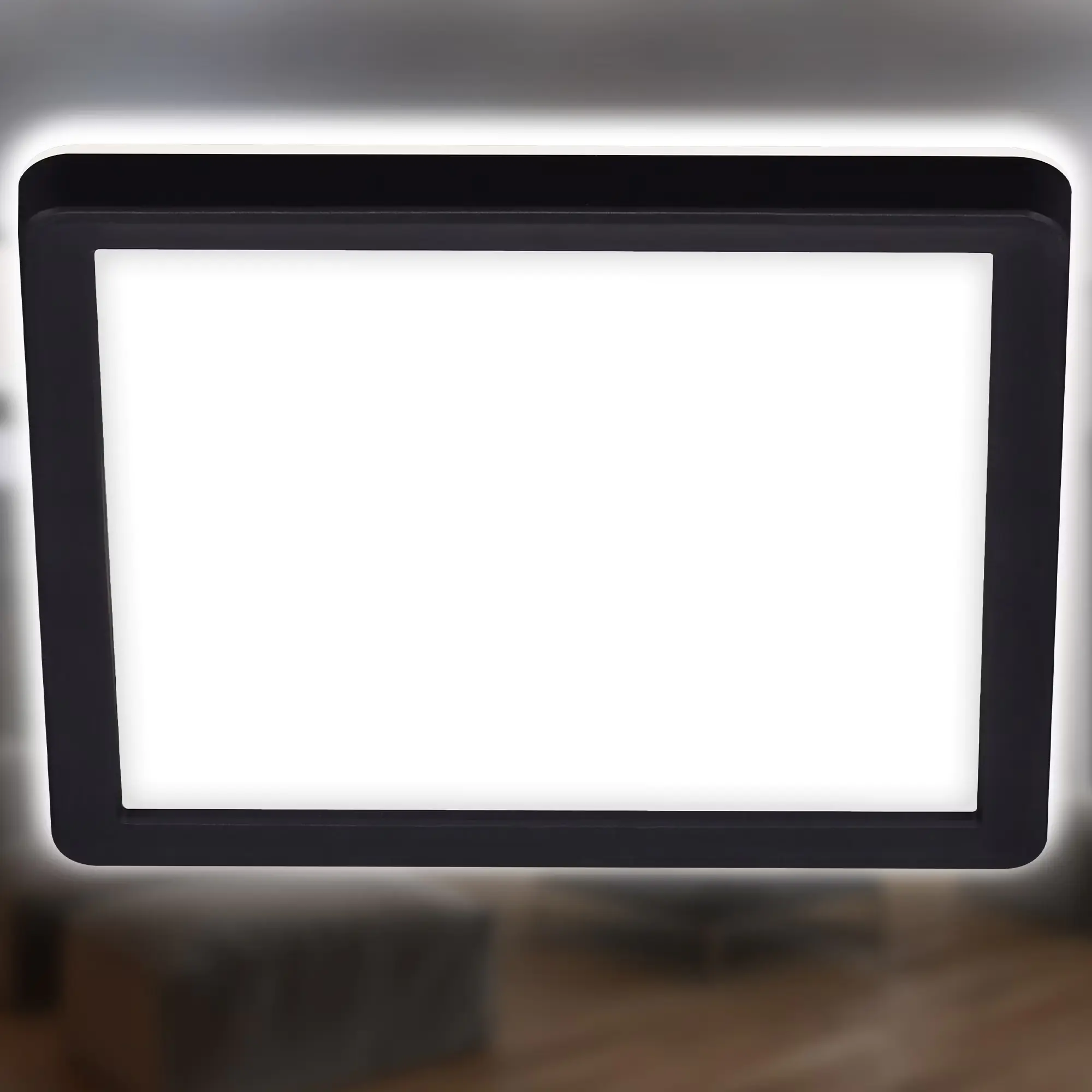 Briloner LED Panel Slim 19 cm, schwarz, utraflach