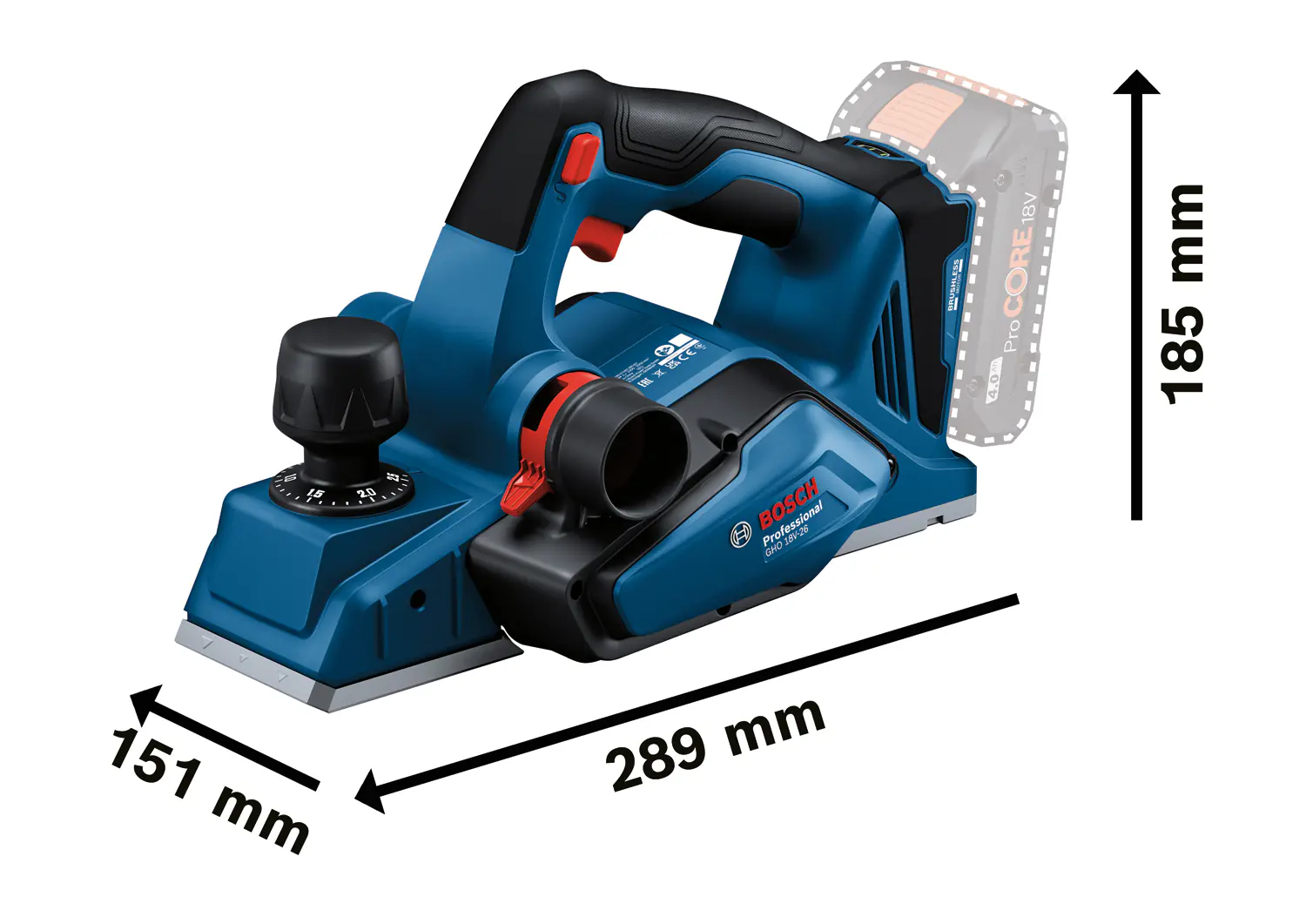 Bosch Professional Akku-Hobel GHO 18V-26