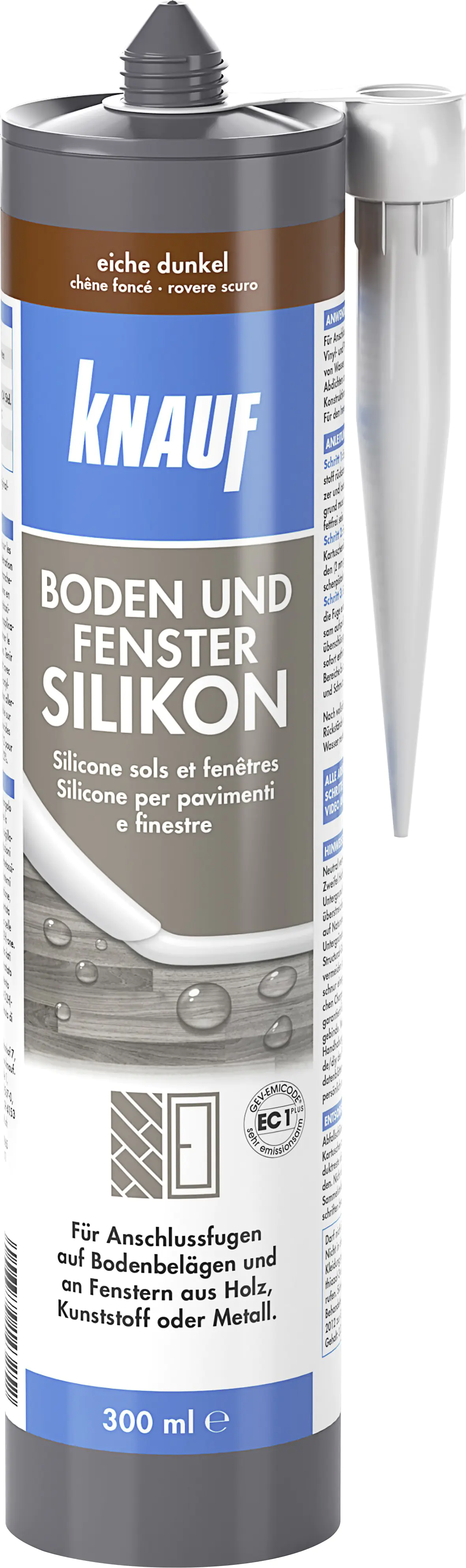 Knauf Boden- & Fenster Silikon 300 ml eiche dunkel