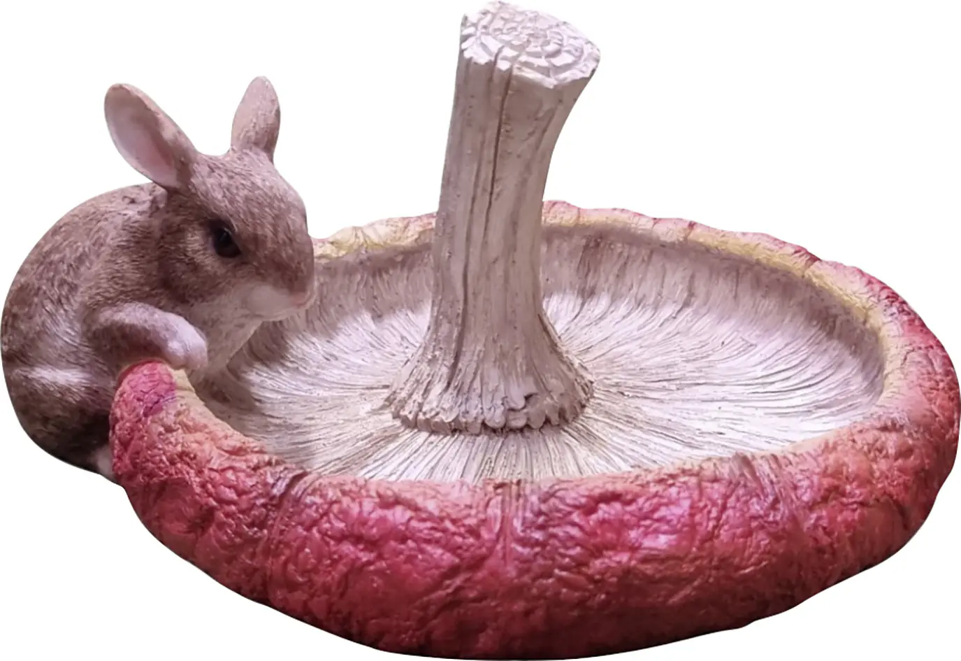 Dekofigur Hasen Tränke 23 cm rot weiß