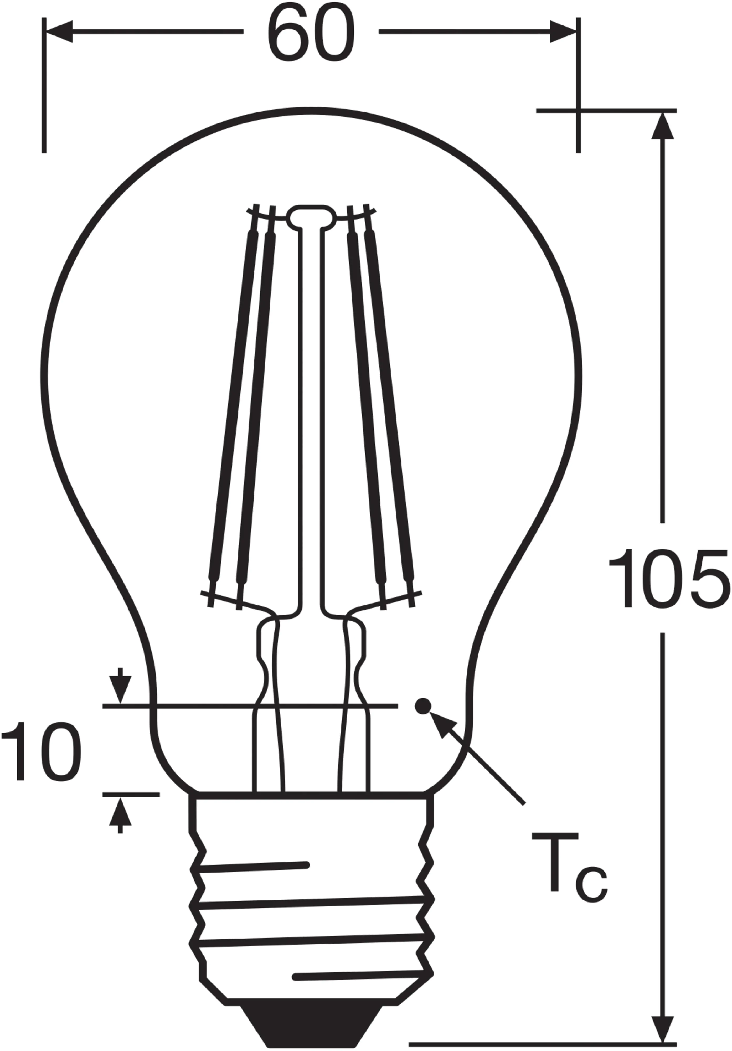 Bellalux LED Leuchtmittel Klassik A40 E27 4 W neutralweiß klar