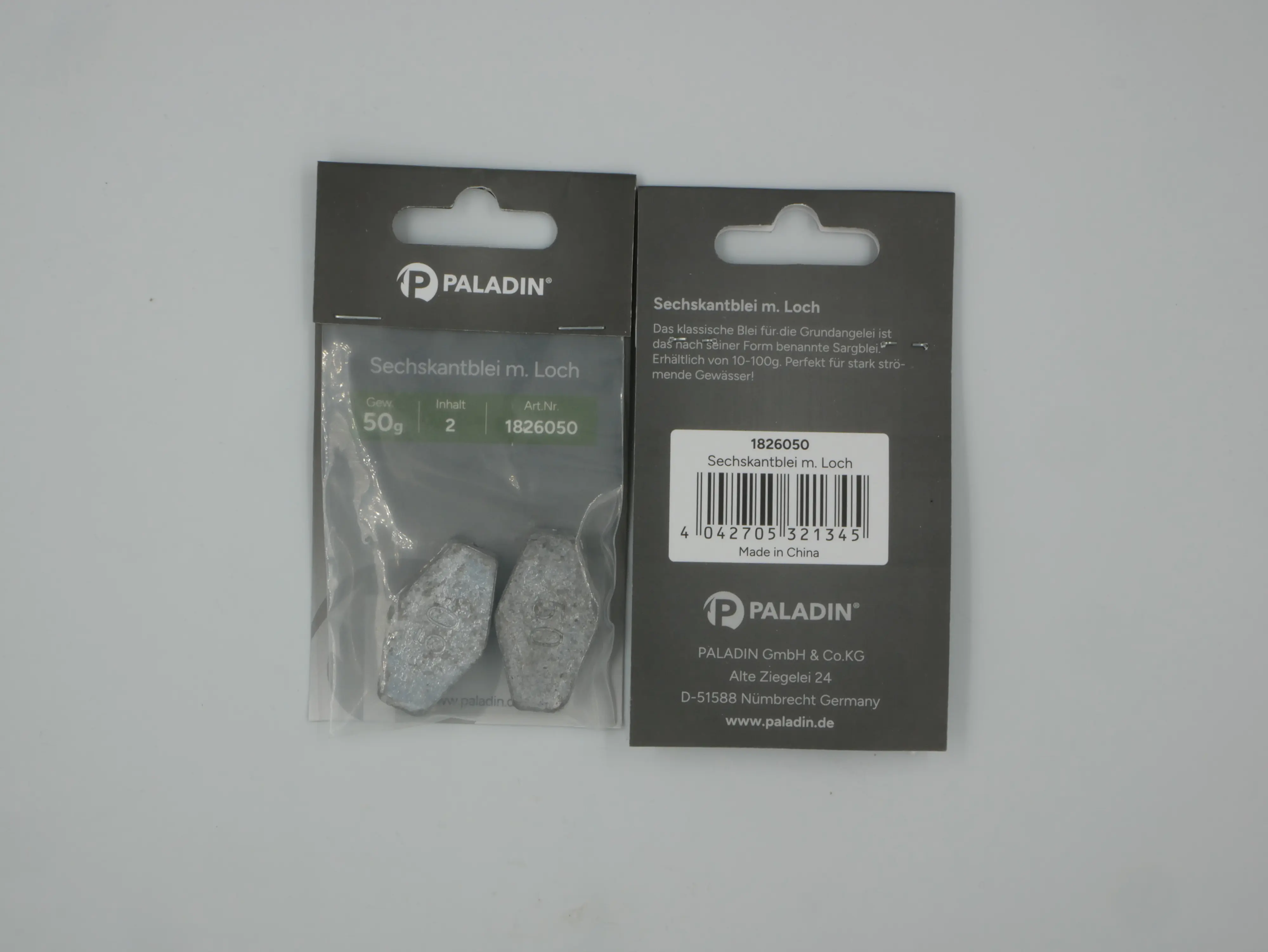 Sechskantblei 50g mit Loch 50 g