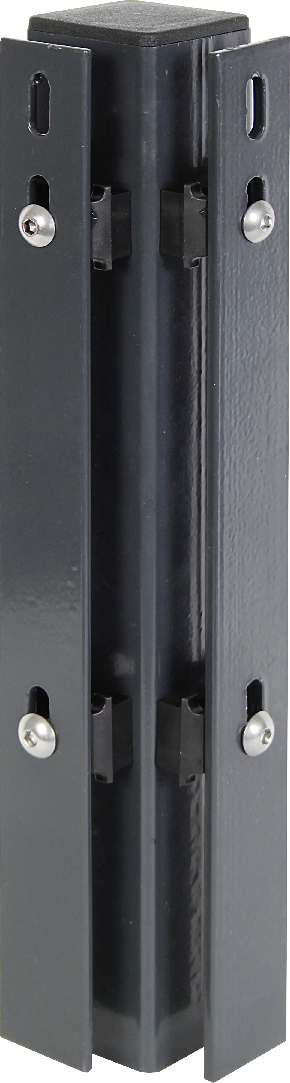 Alberts Eckpfosten mit Flacheisen 175 cm 60 x 60 mm anthrazit