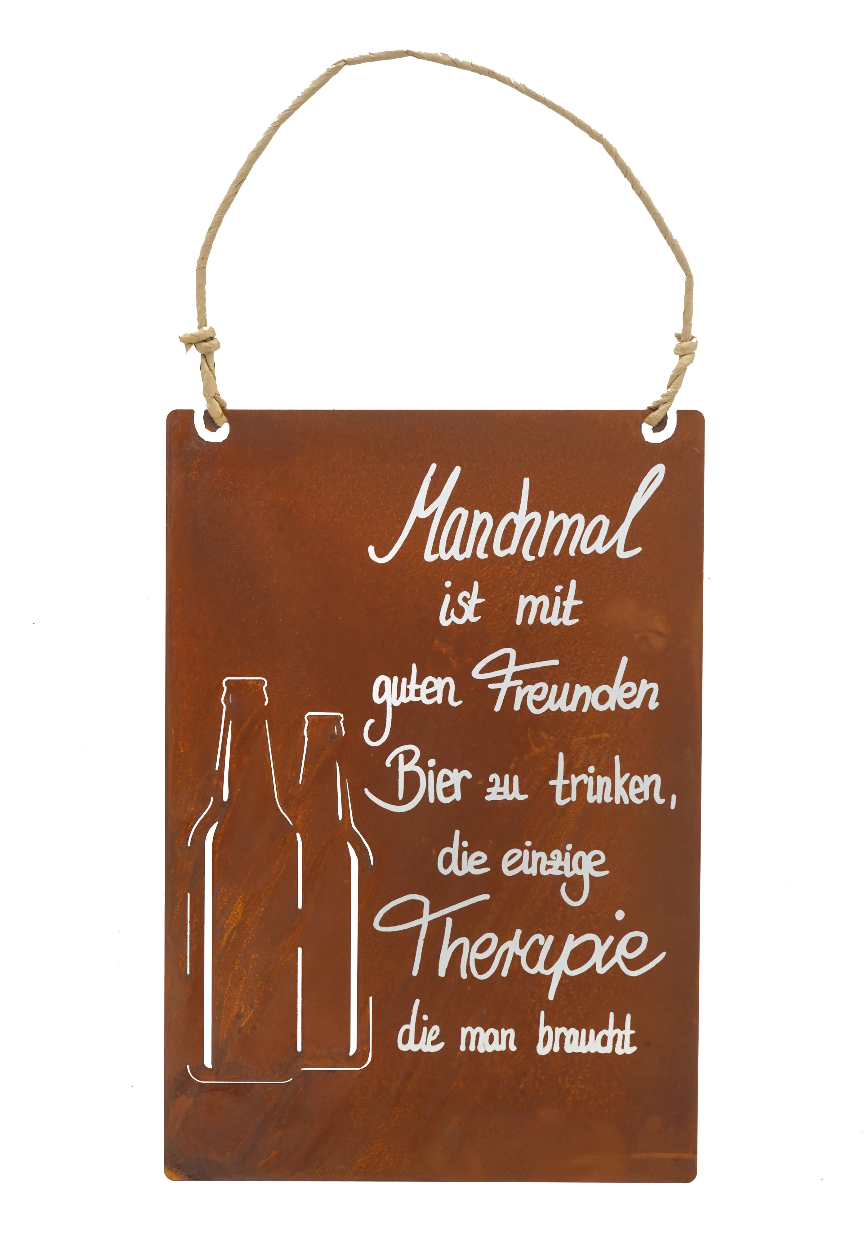 Badeko Dekotafel Therapie 35 cm rostbraun