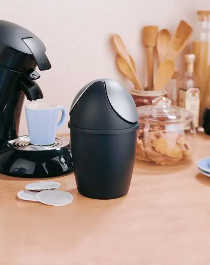 Sunware Tischabfalleimer Tiglio 1,5 L schwarz grau