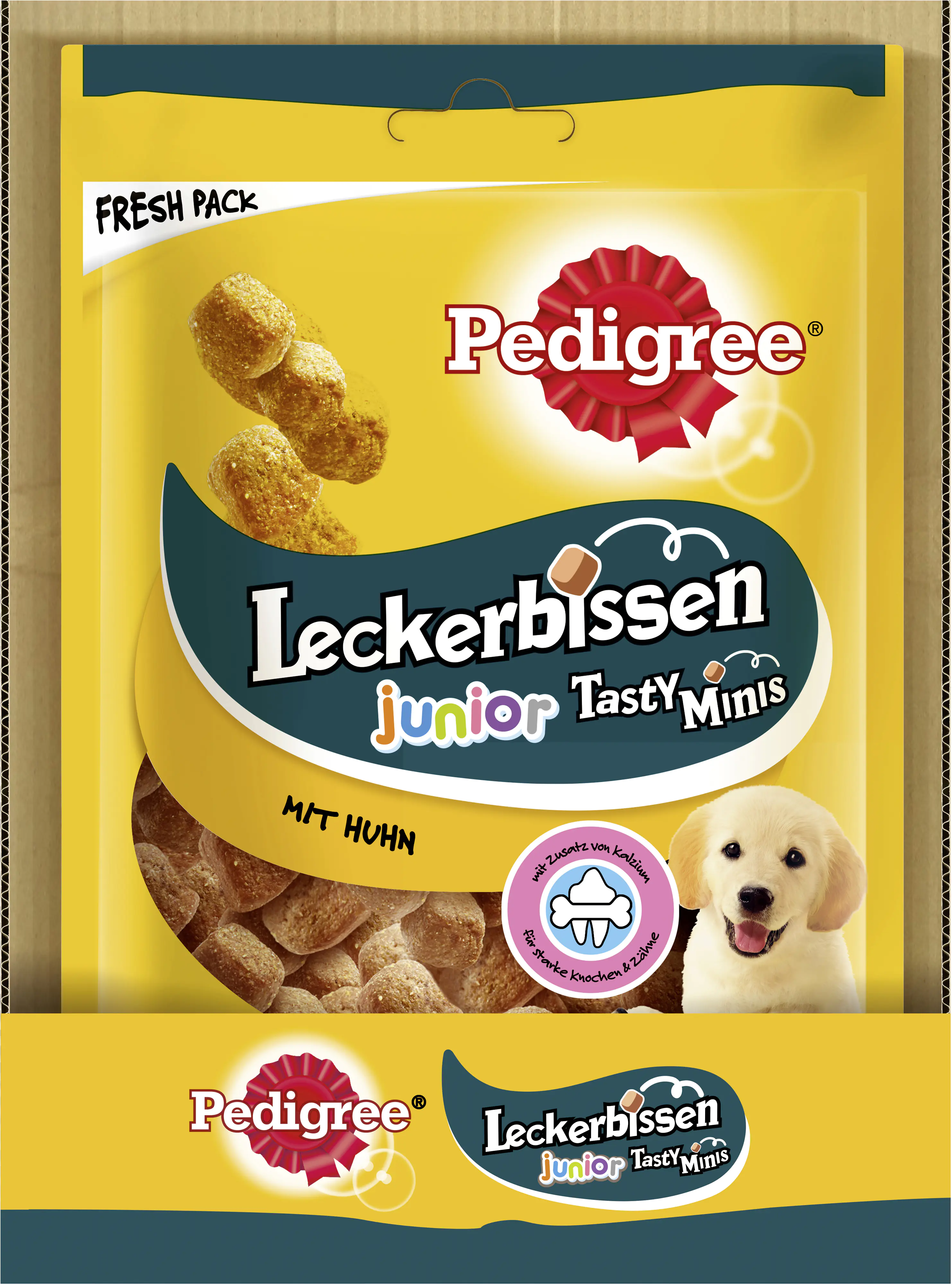 Pedigree Hundesnack Leckerbissen Tasty Minis Junior mit Huhn