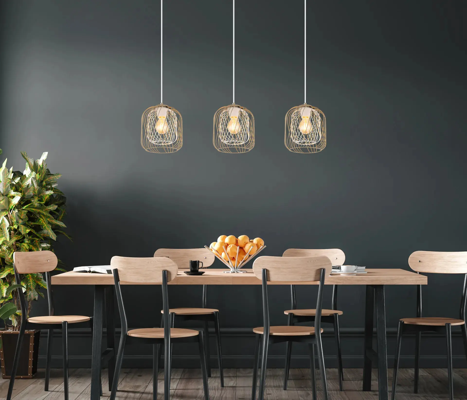 Globo Hängeleuchte Dichti 84 x 150 cm sandfarben matt