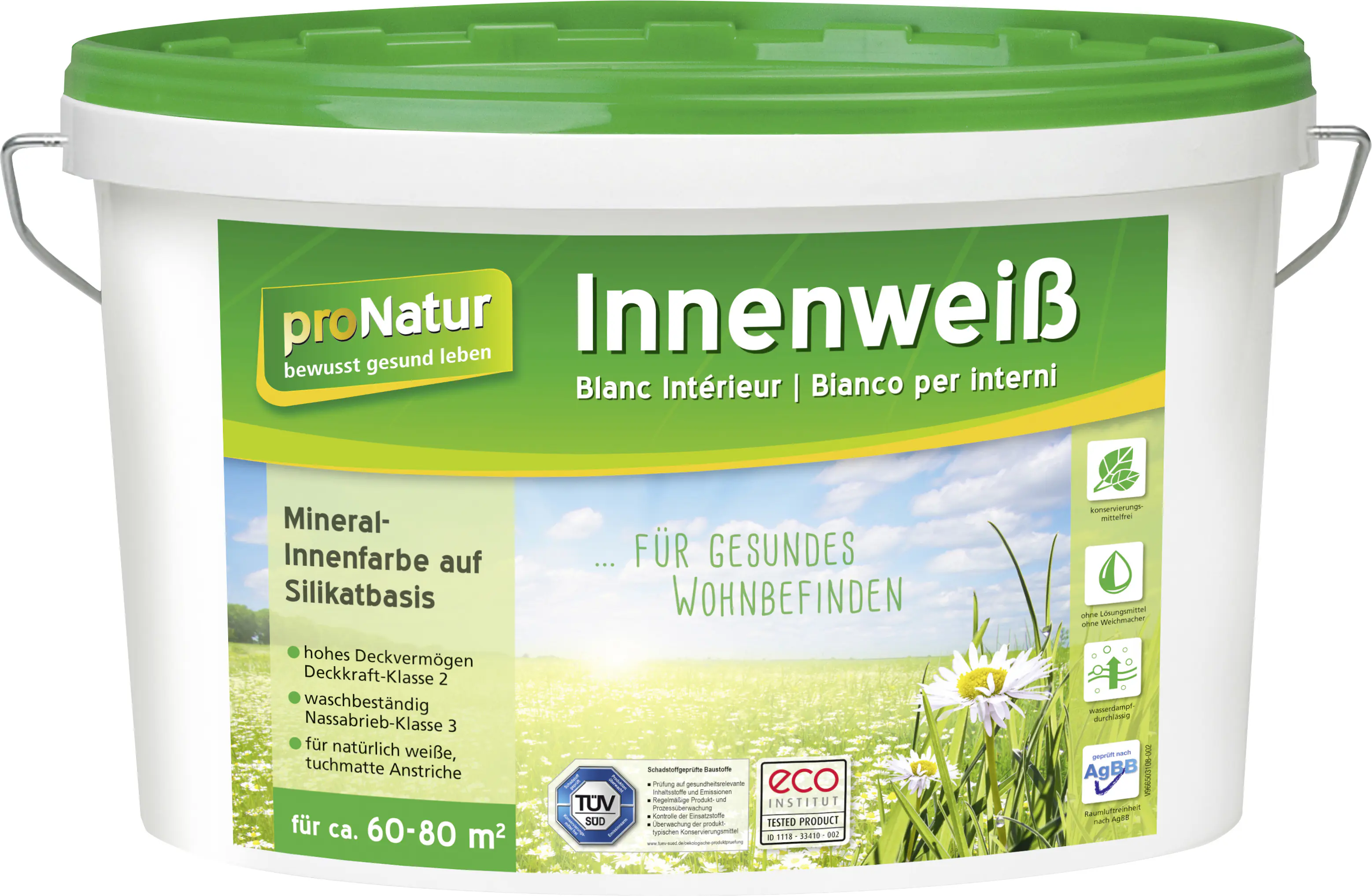 Pronatur Mineralfarbe Innenweiß 10 L weiß Pronatur Mineralfarbe Innenweiß 10 L weiß