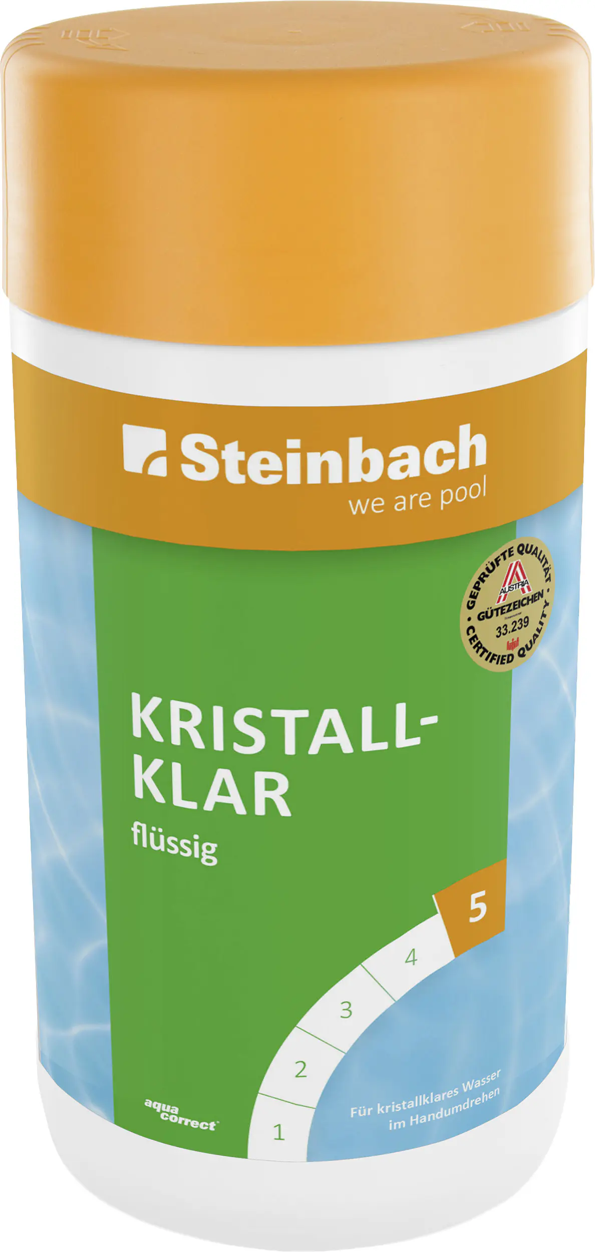 Steinbach Poolpflege Kristallklar Algezid 1 L, Aktivsauerstoff