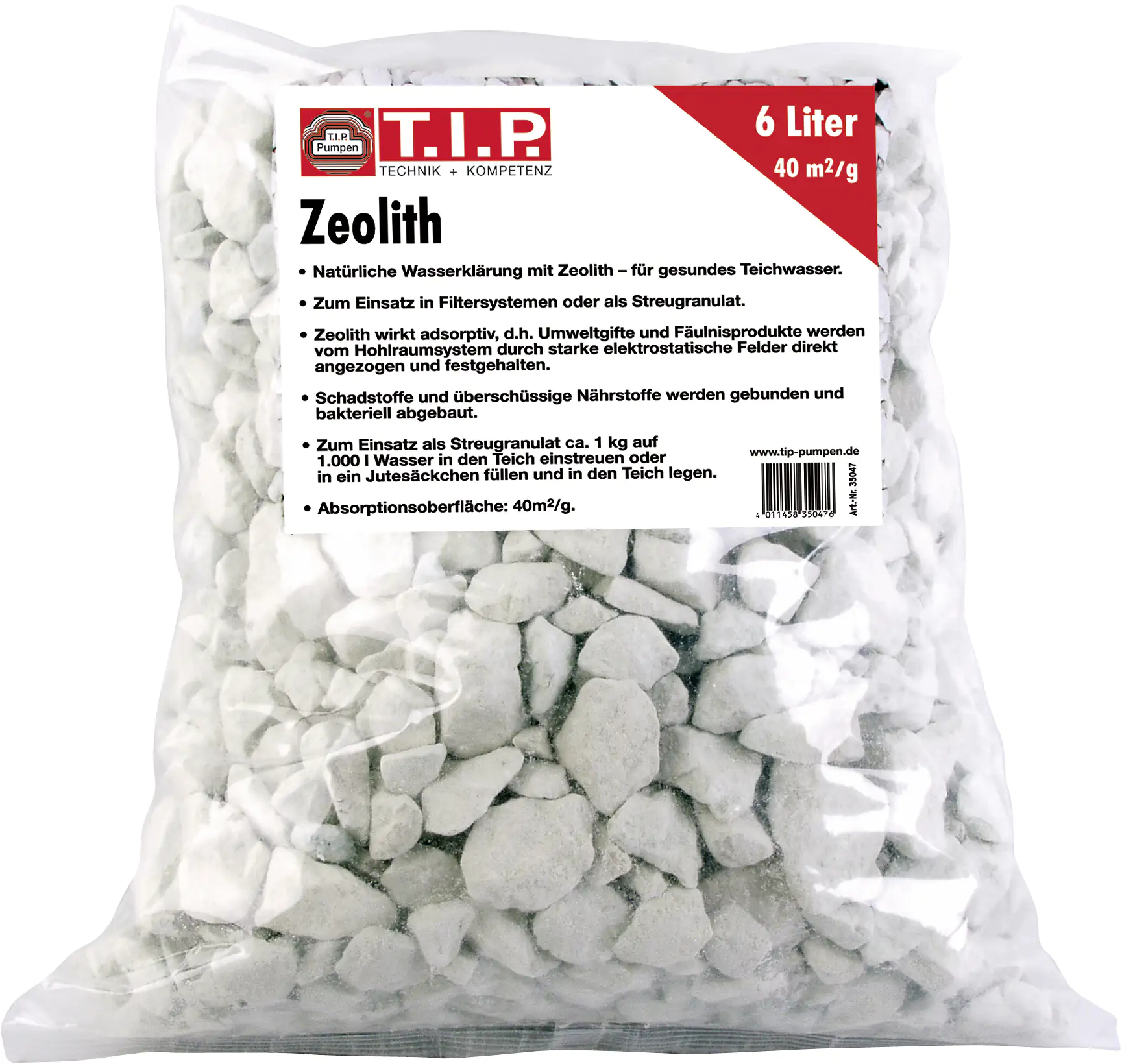 4011458350476_979148 T.I.P. Teichpflegemittel Zeolith 5,5 kg im Beutel