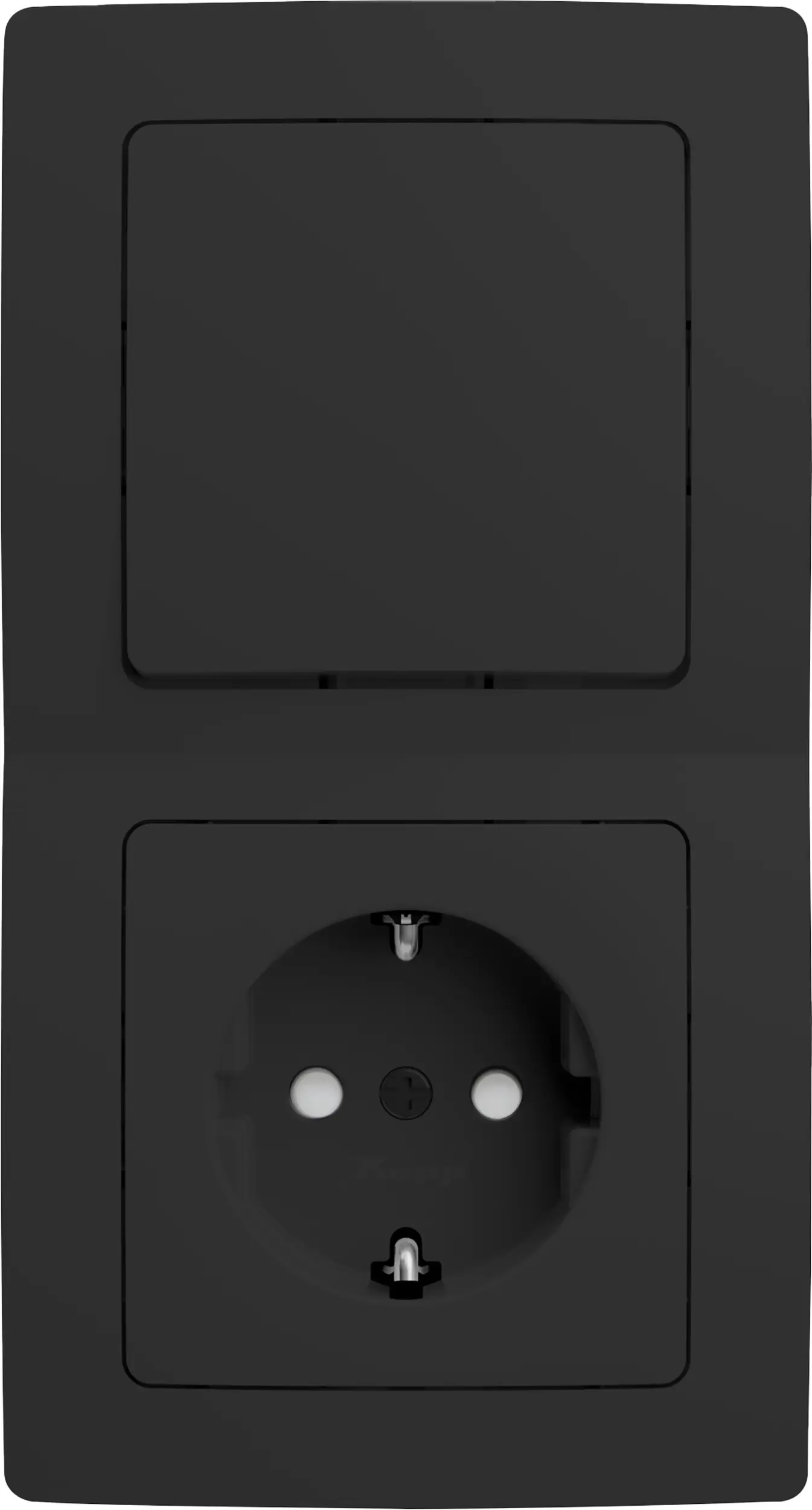 Kopp Schutzkontaktsteckdose Paris schwarz matt, 587532082