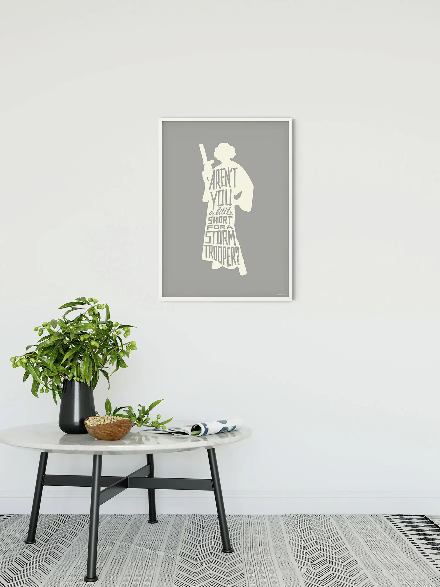 Komar Wandbild SW Silhouette Leia 40 x 50 cm