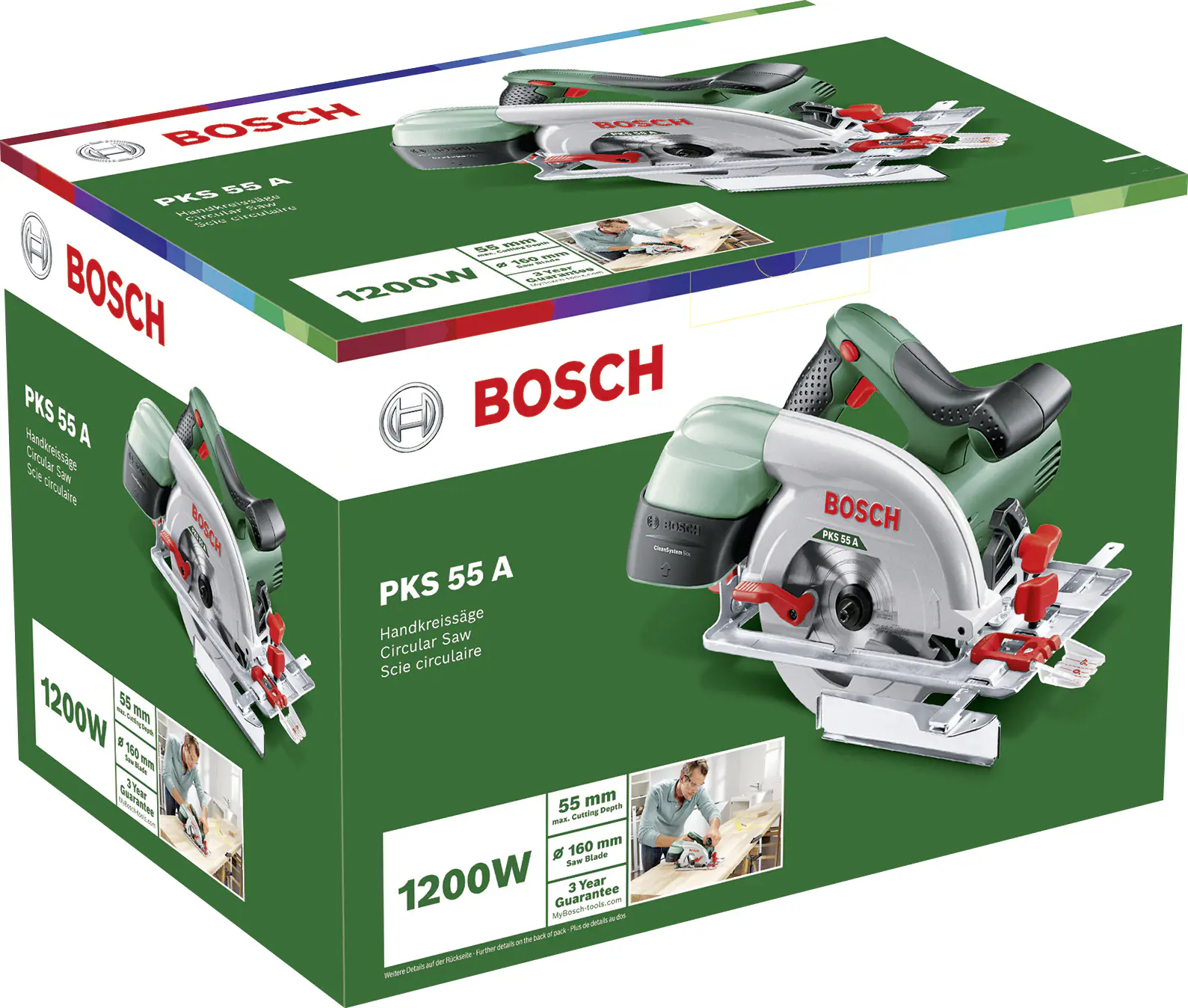 Bosch Handkreissäge PKS 55 A 1200 Watt