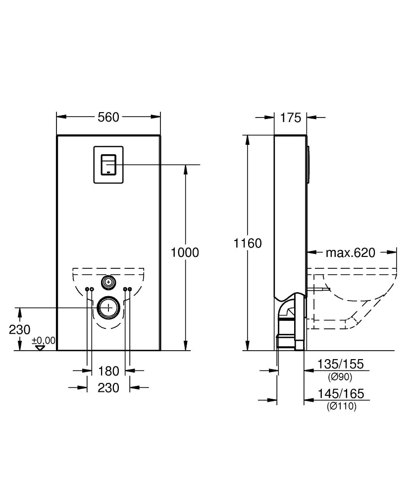 Grohe Solido Monobloc mit Schnellverstellung und Höhensicherung
