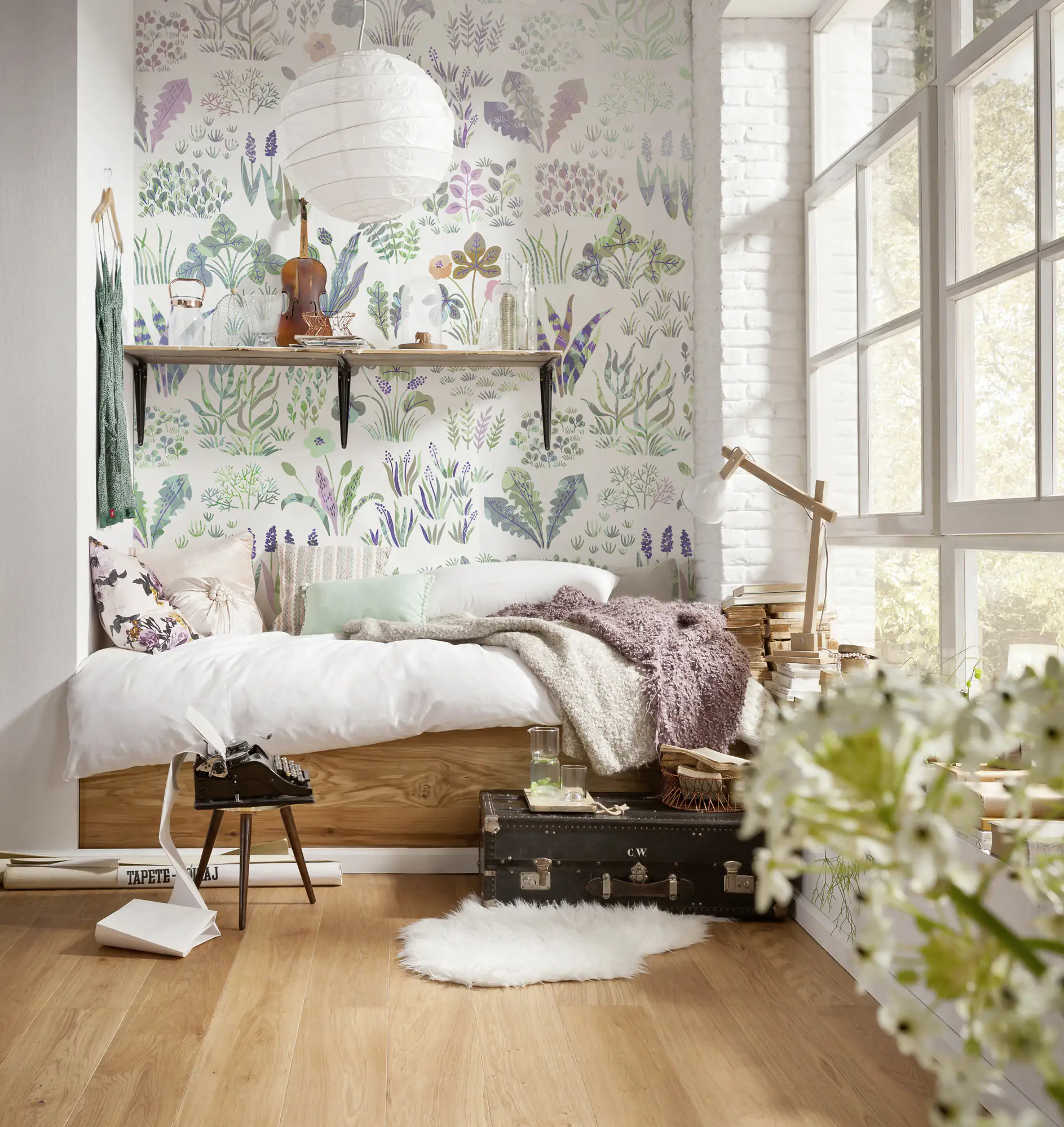 Komar Vlies Fototapete Flower Farm 200 x 280 cm 