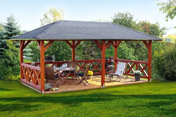 SKAN HOLZ Pavillon Orleans 3 Leimholz, natur