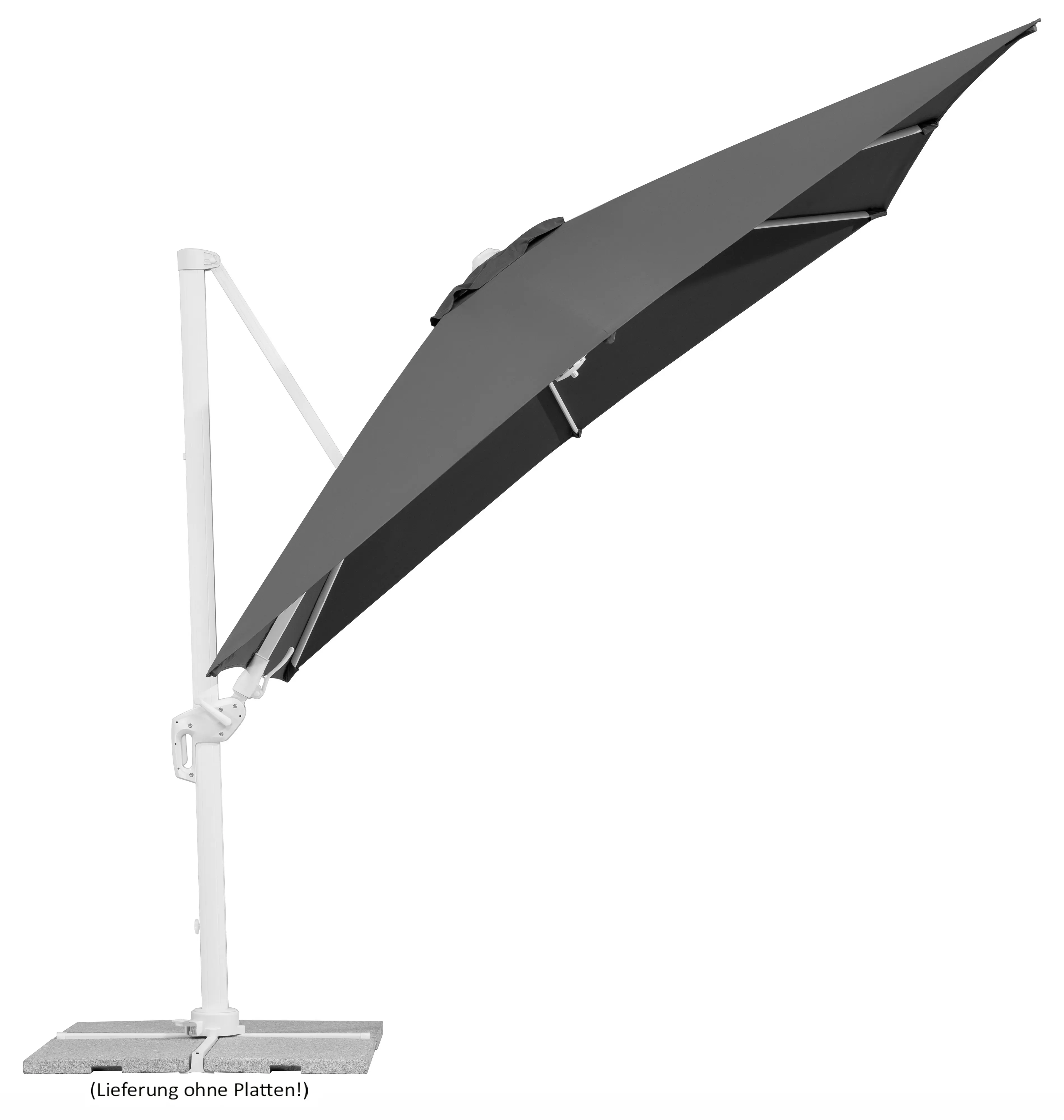 Schneider Sonnenschirm Rhodos Twist Bianco anthrazit 300 x 300 cm