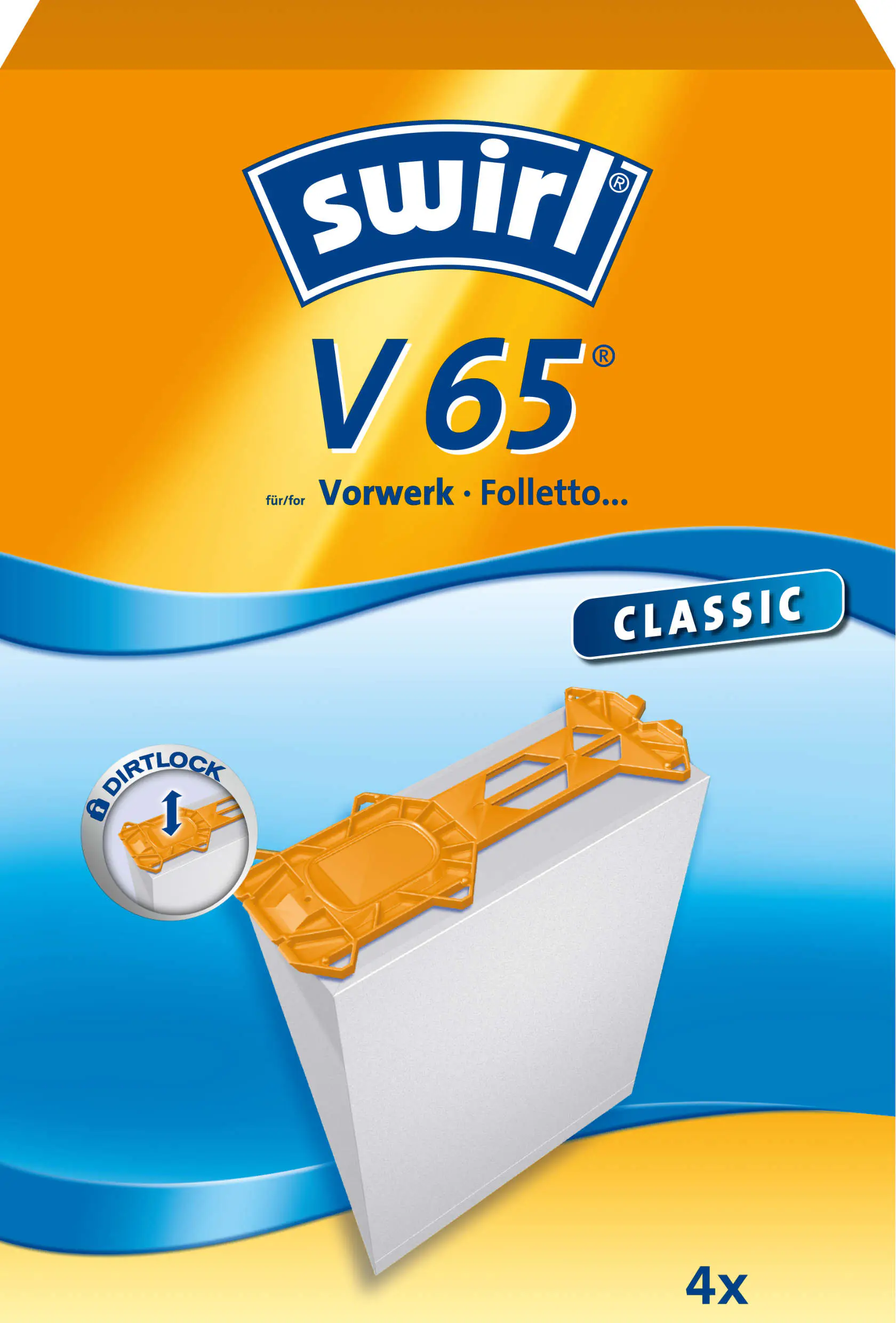 Swirl V 65 Spezialpapier Staubsaugerbeutel 4 Staubbeutel