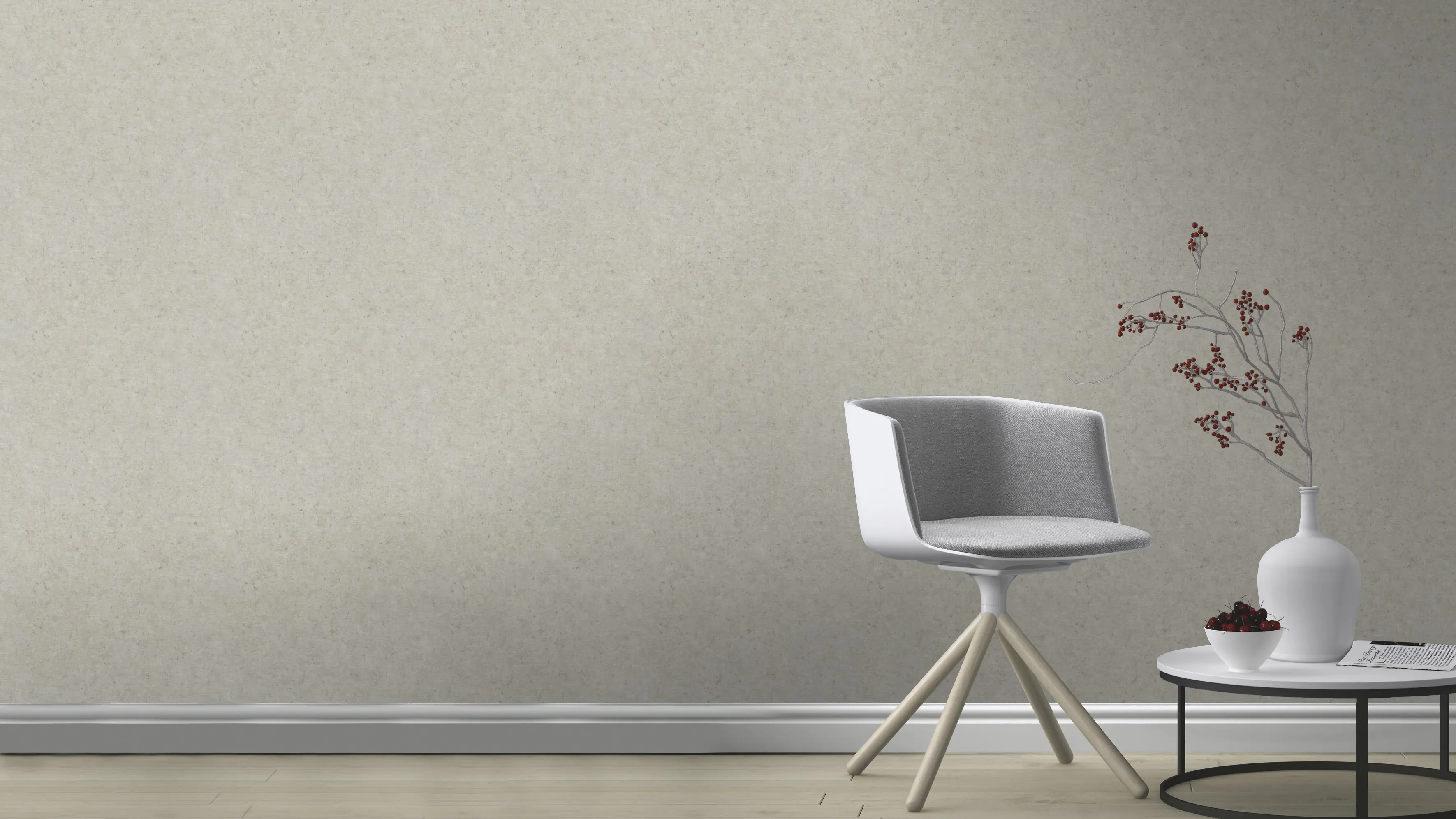 Rasch Vliestapete 520859 Grau-Hellgrau Uni 10,05 m x 0,53 m