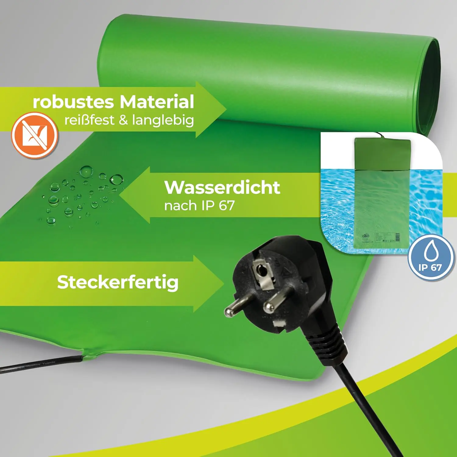 Biogreen Wärmeplatte als Anzuchtbooster für Pflanzen 40 x 65 cm