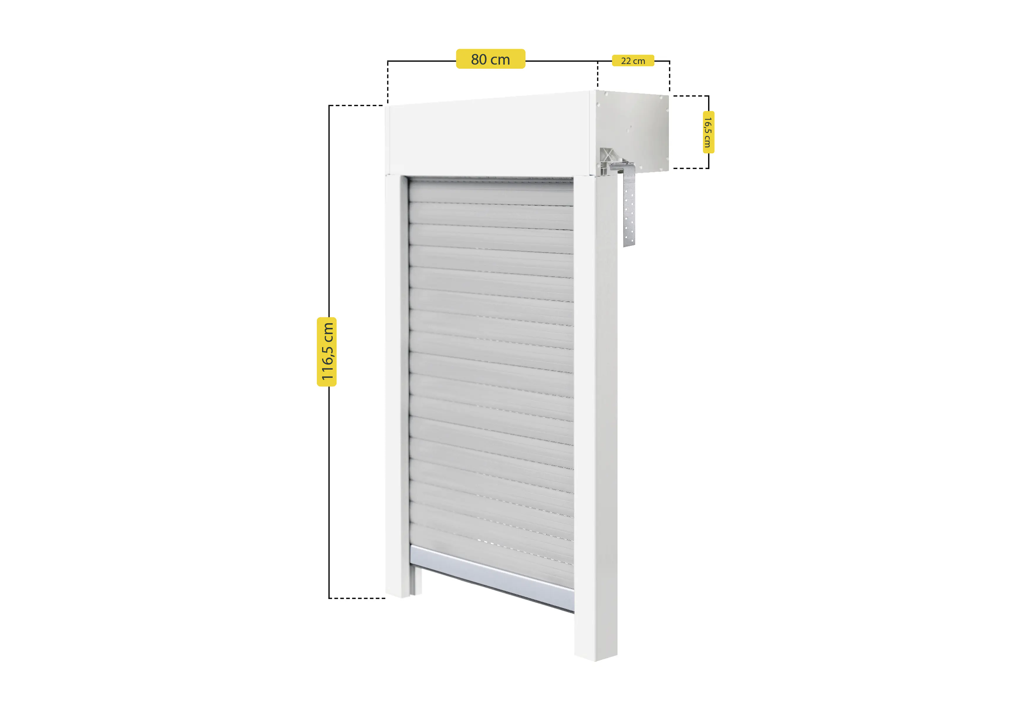 Schellenberg Aufsatzrollladen-Set für Fenster, 80 x 100 cm, weiß/grau Schellenberg Aufsatzrollladen-Set für Fenster, 80 x 100 cm, weiß/grau