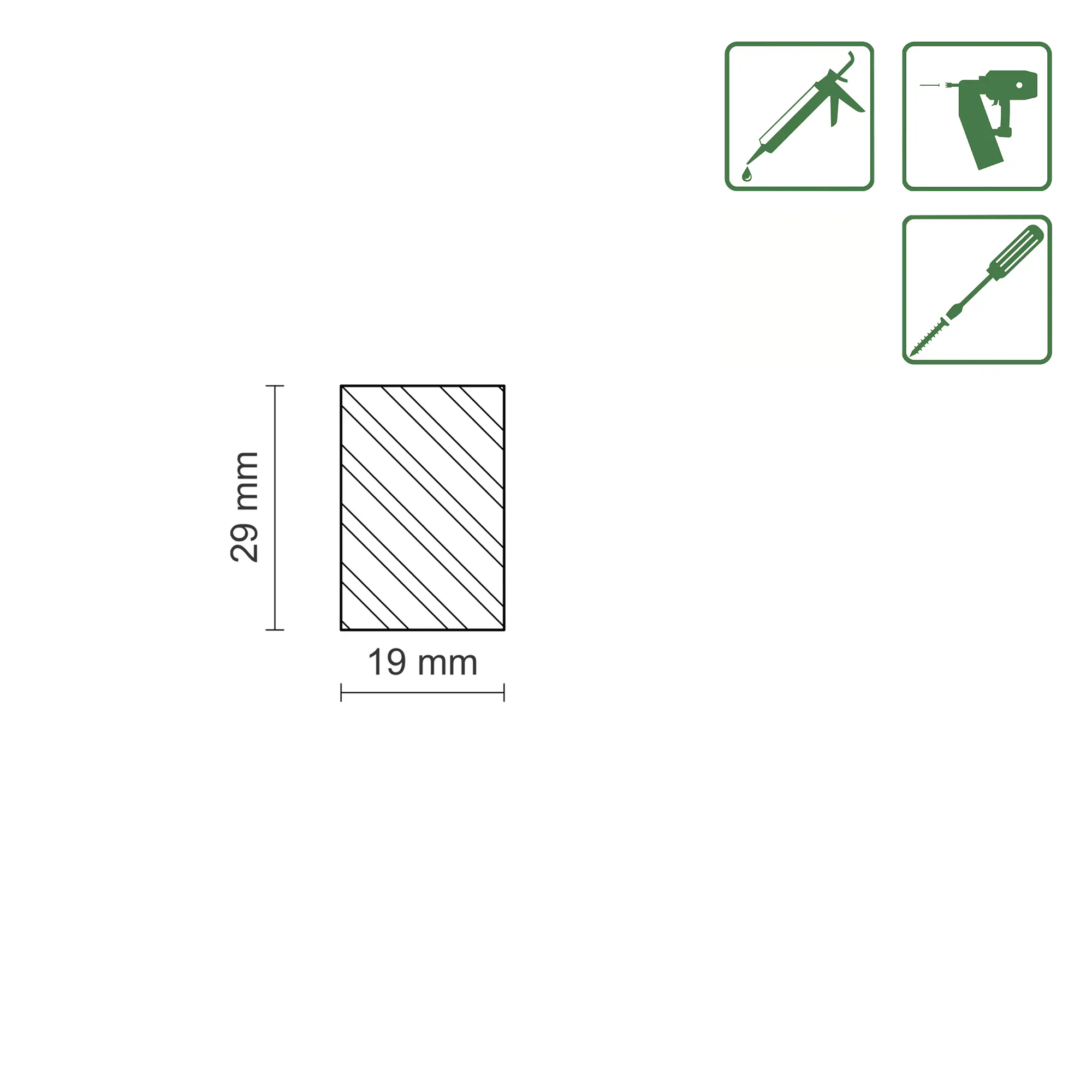 FN Neuhofer Flachleiste 100 cm 29 x 19 mm Fichte/Kiefer