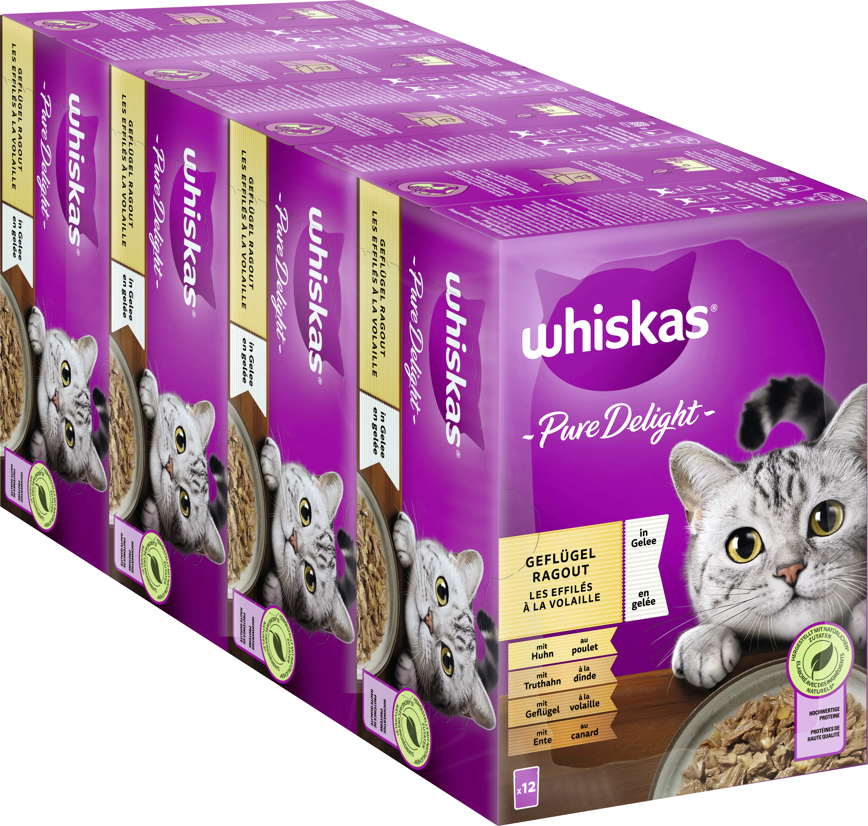 Whiskas Multipack Pure Delight Geflügelragout Katzenfutter 12 x 85 g Whiskas Multipack Pure Delight Geflügelragout Katzenfutter 12 x 85 g