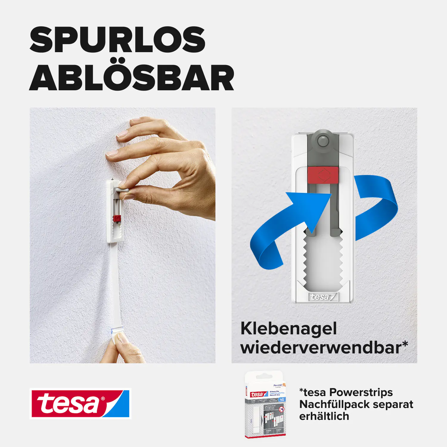 tesa Klebeschraube Traglast 1 kg, 2 Stück