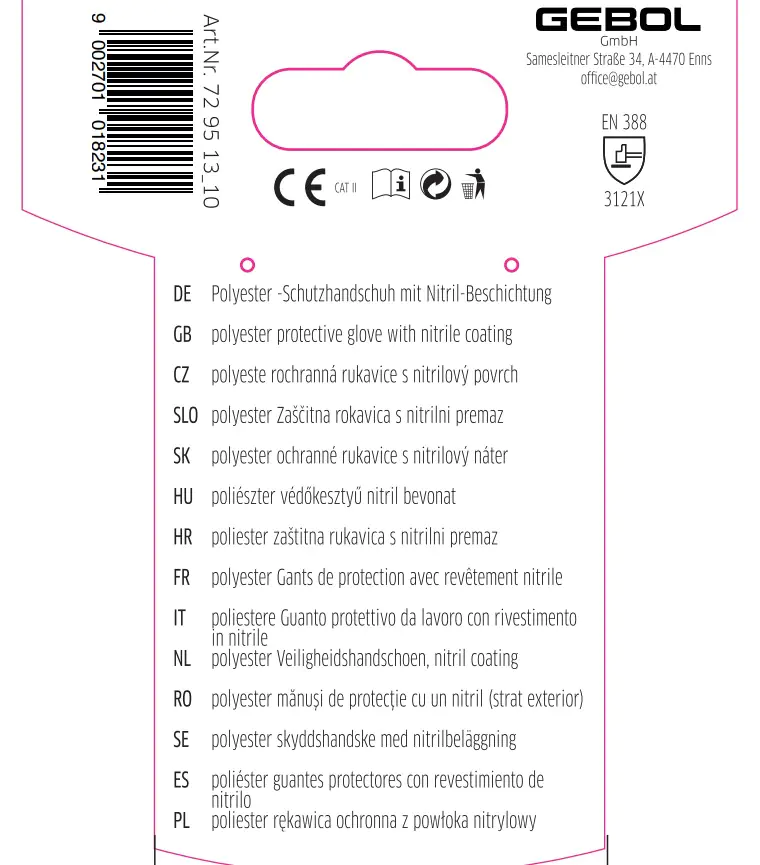 Gebol Handschuh Wet Guard Blue  