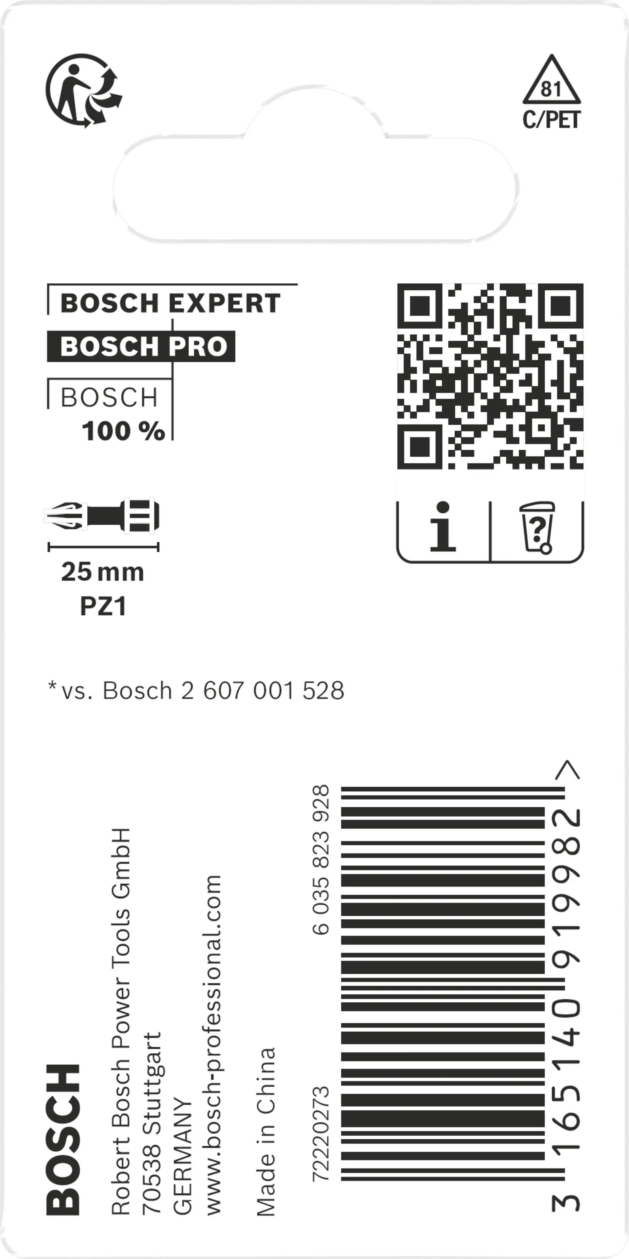 Bosch PRO Impact Bit PZ1 25 mm 2 Stück