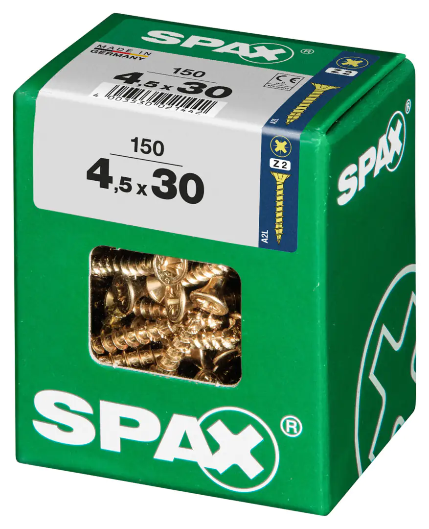 Spax Universalschrauben 4.5 x 30 mm PZ 2 - 150 Stk.