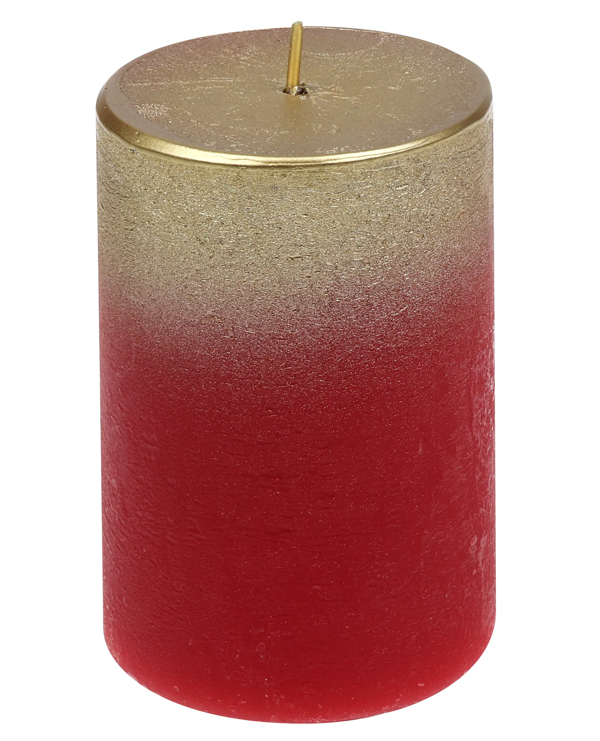 Steinhart Stumpenkerze Foggy Ø 6,8 x 10 cm rubin-gold
