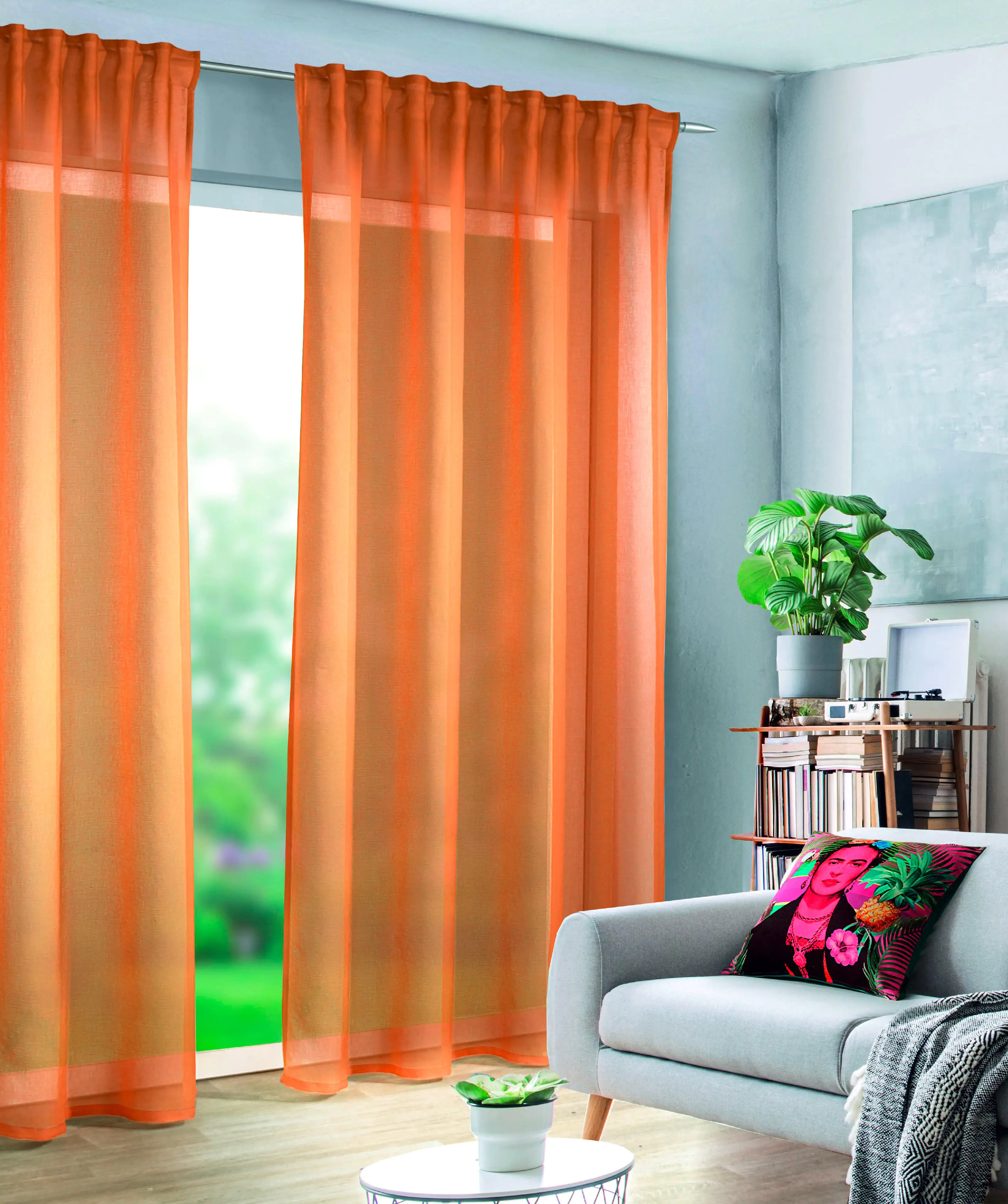 Neusser Collection Verdunklungsschal mit Gardinenband honig 135x245 cm