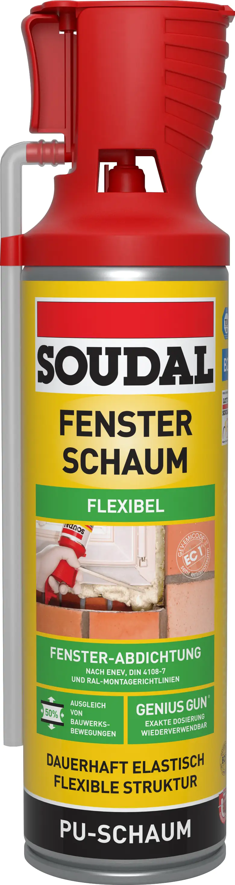 Soudal B2 Fensterschaum Genius Gun 500 ml Soudal B2 Fensterschaum Genius Gun 500 ml