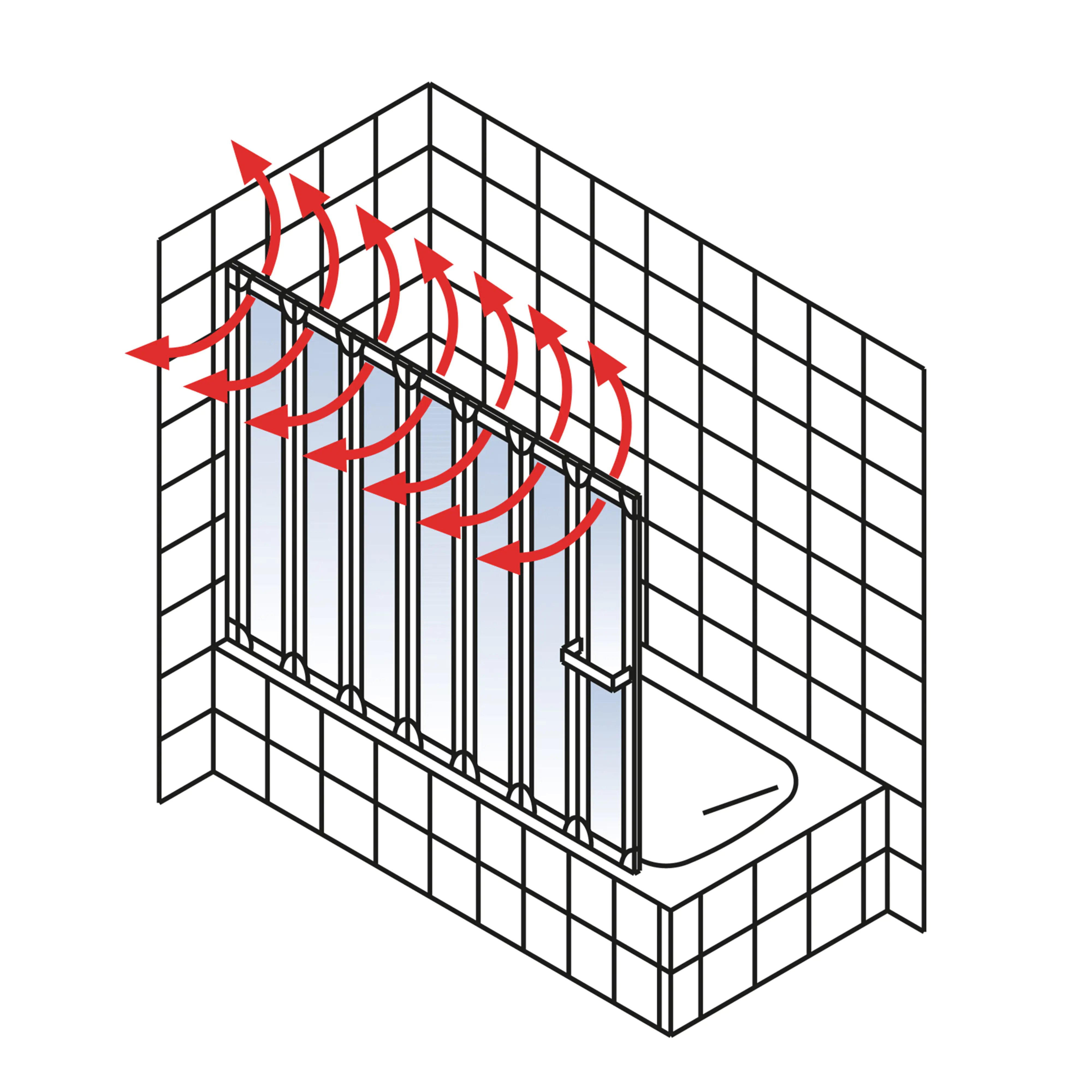Schulte Badewannenaufsatz D1315 7-tlg. 159 x 140 cm + Handtuchhalter