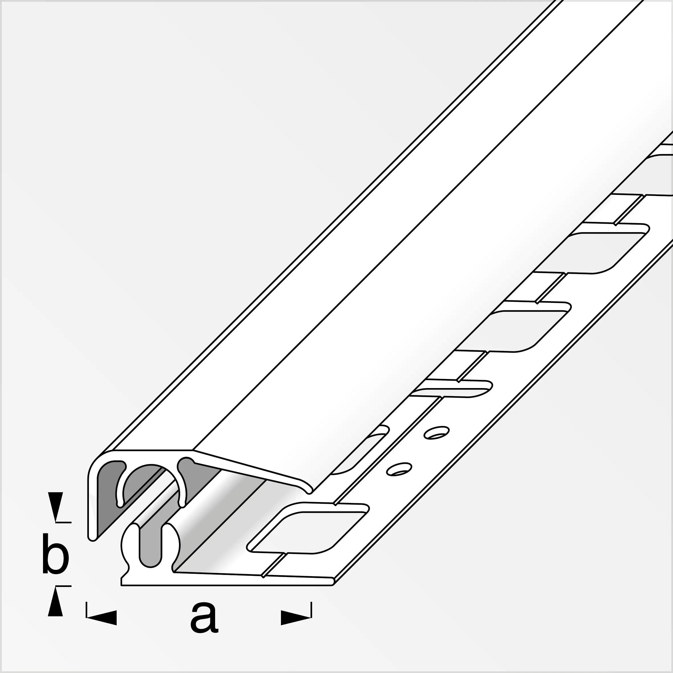 alfer Abschluss-Profil, 8,5 mm 2 m, 19.5 x 7 mm Aluminium eloxiert titan