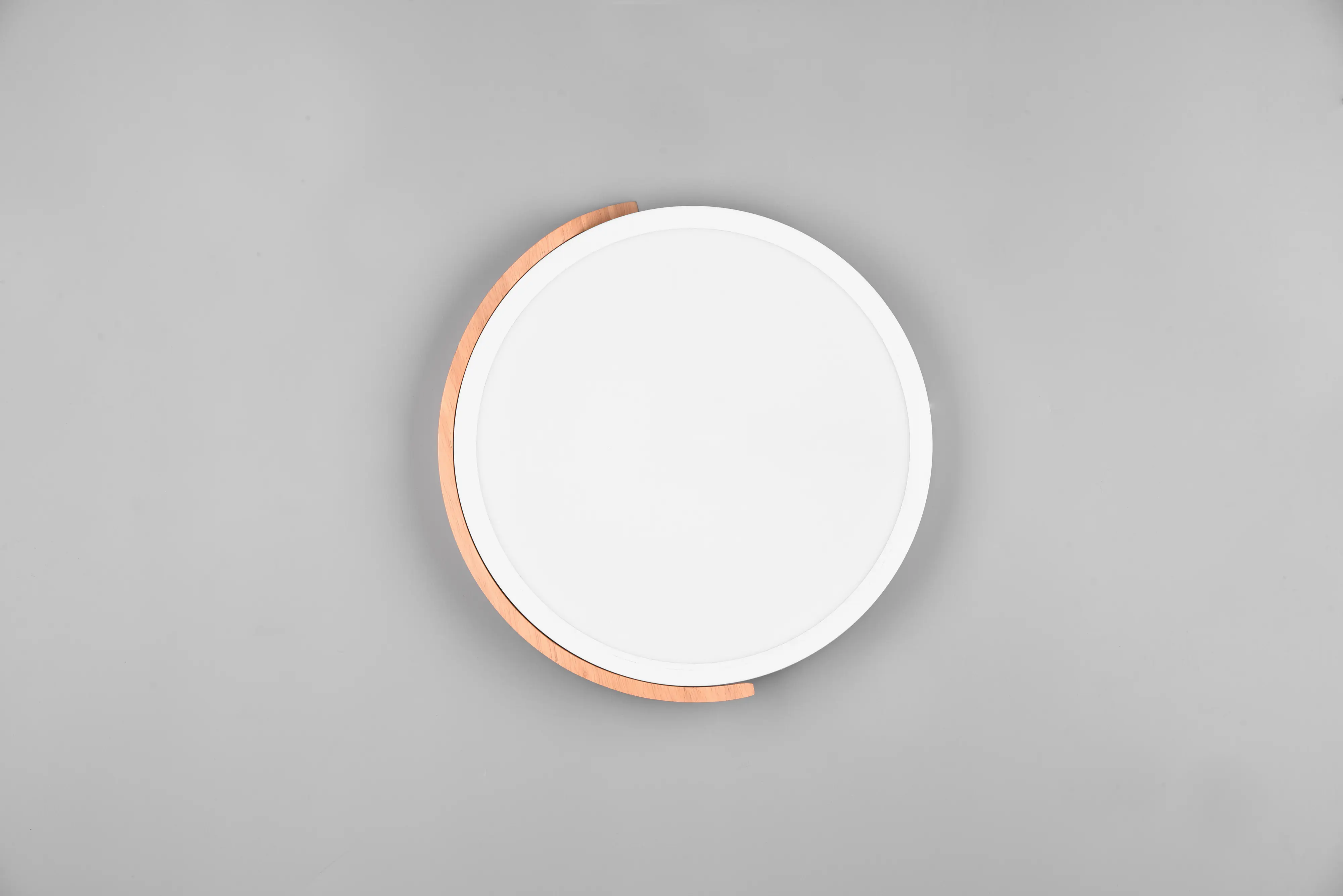 Trio LED-Deckenleuchte Jano Ø 31,5 cm warmweiß naturholz dimmbar