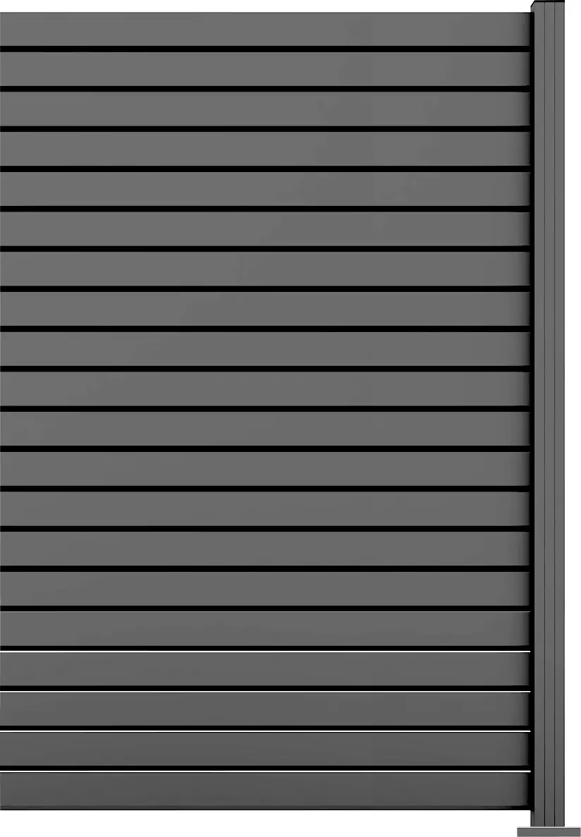 Ambiente Alu-Zaun Erweiterungsset Rhombus MINI 187 x 124,2 cm grau
