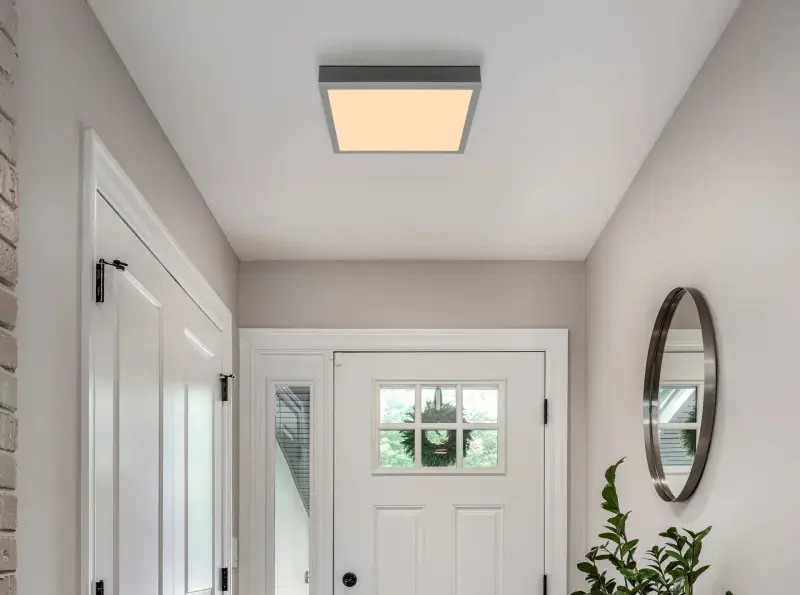 Globo Deckenleuchte Doro 30 x 30 cm L x B silber warmweiß