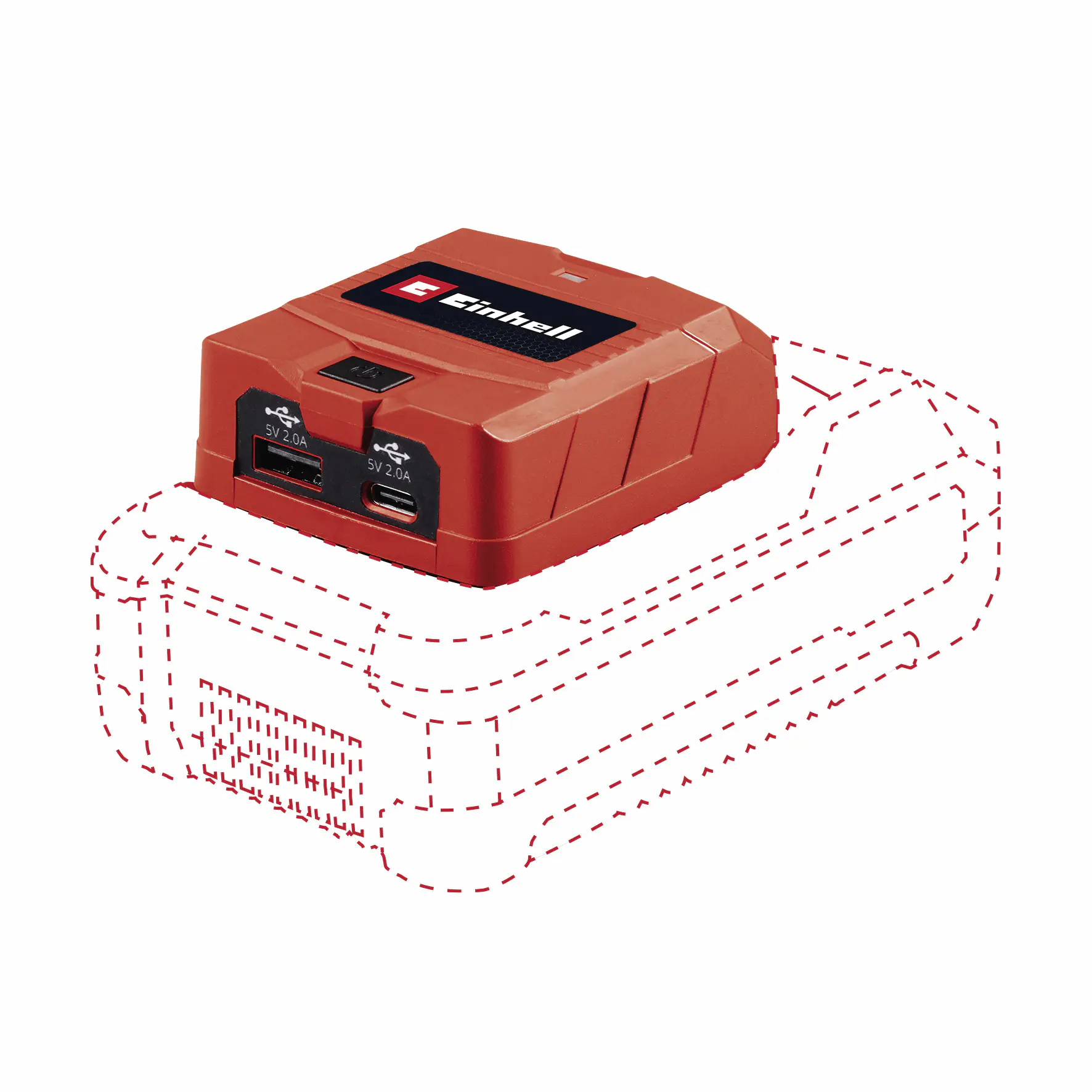 Einhell Classic USB-Akku-Adapter TC-CP 18 Li USB A/C Solo