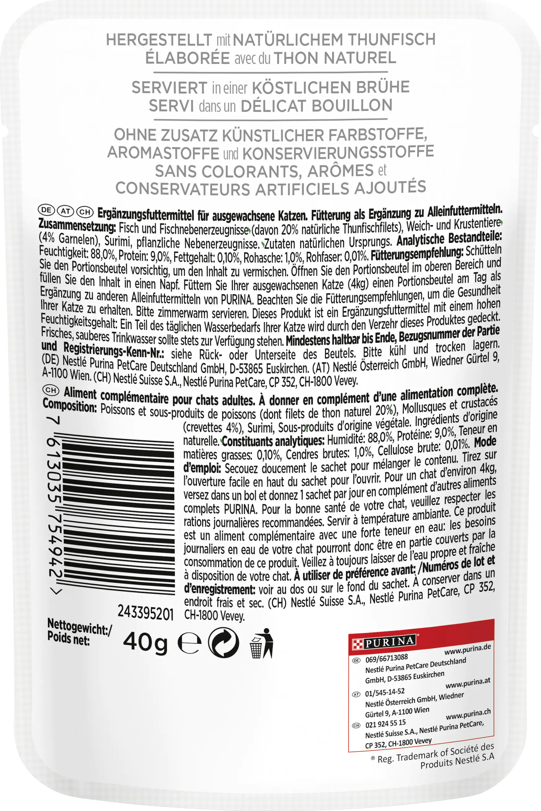 Gourmet Natures Creations Soup Köstl Brühe mit Thunfisch& Garnelen 40 g