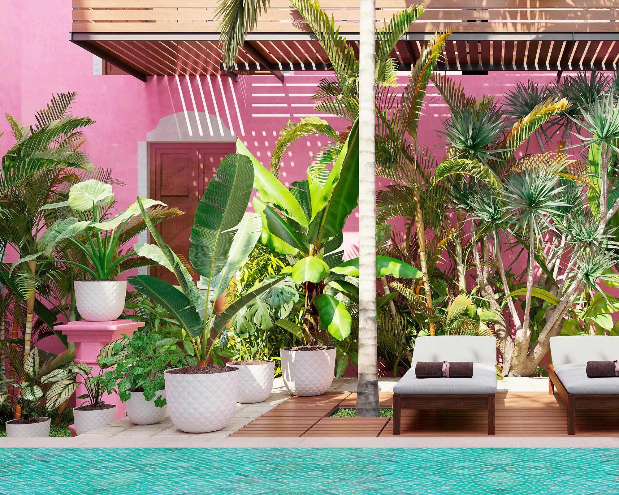 Artevasi Pflanztopf Havana Tropical Kunststoff granit weiß matt Ø 20 x 16 cm